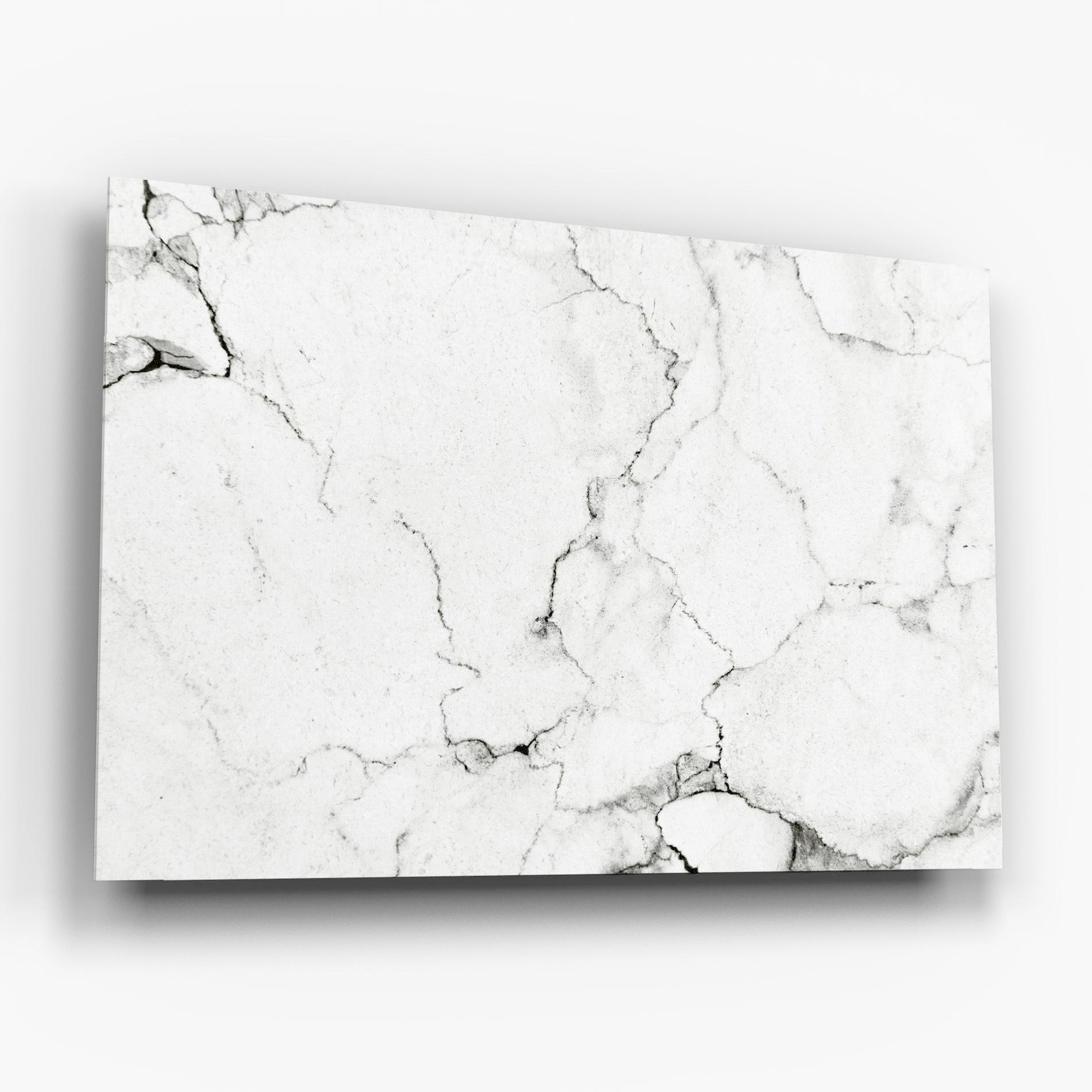 Glasbild White Marble Grey mockup 6