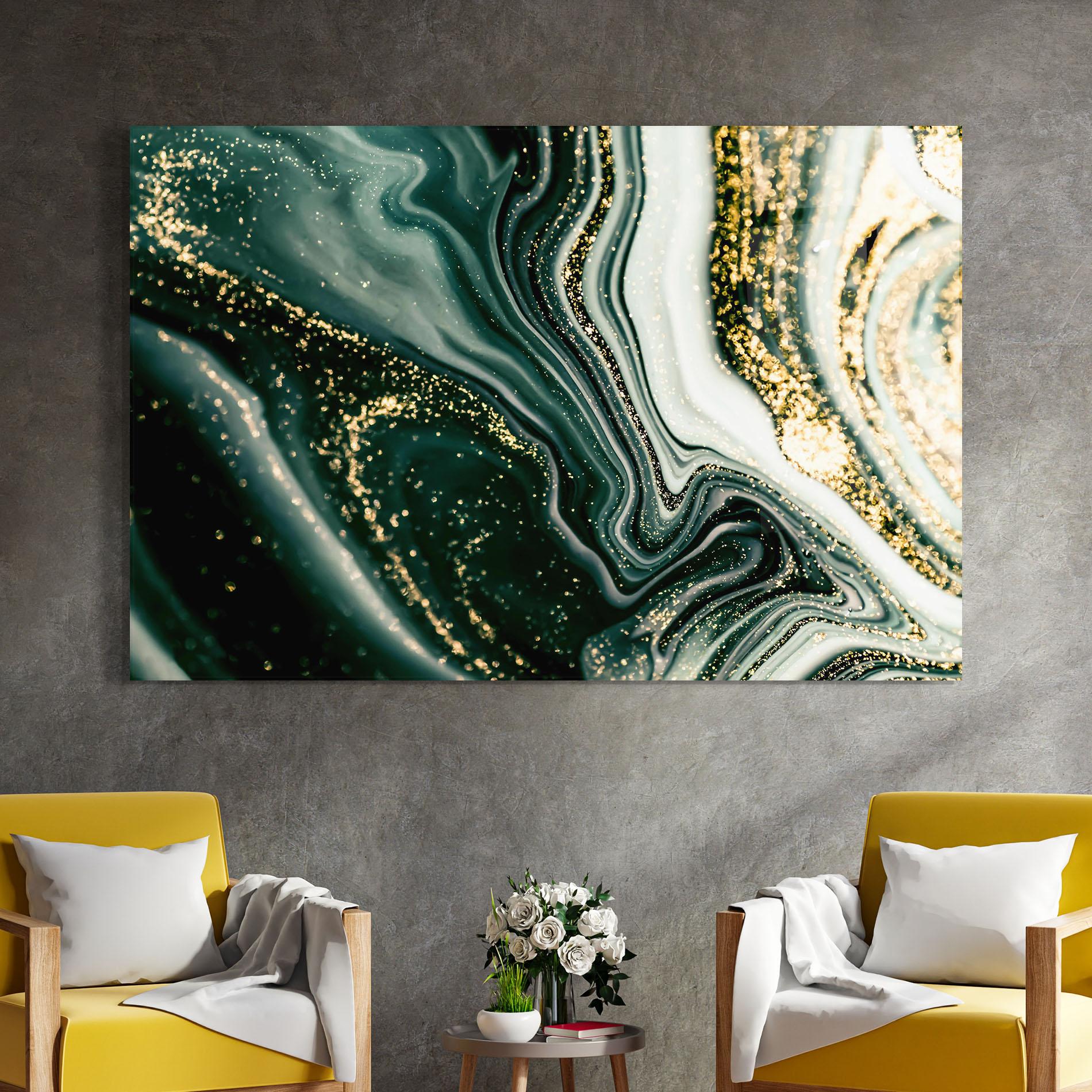 Glasbild Abstract Shades mockup 4