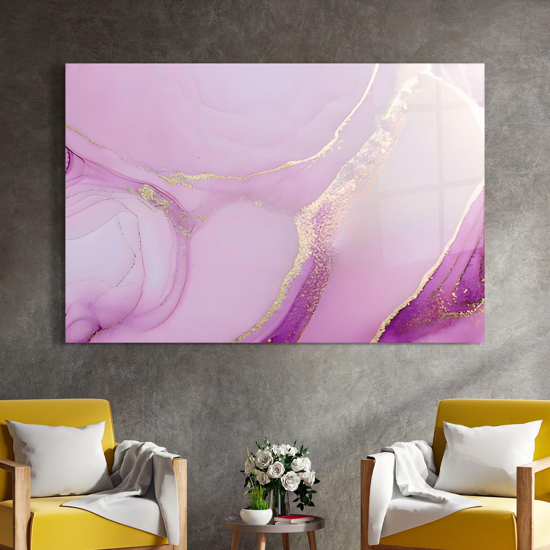 Golden Purple Marble mockup 4