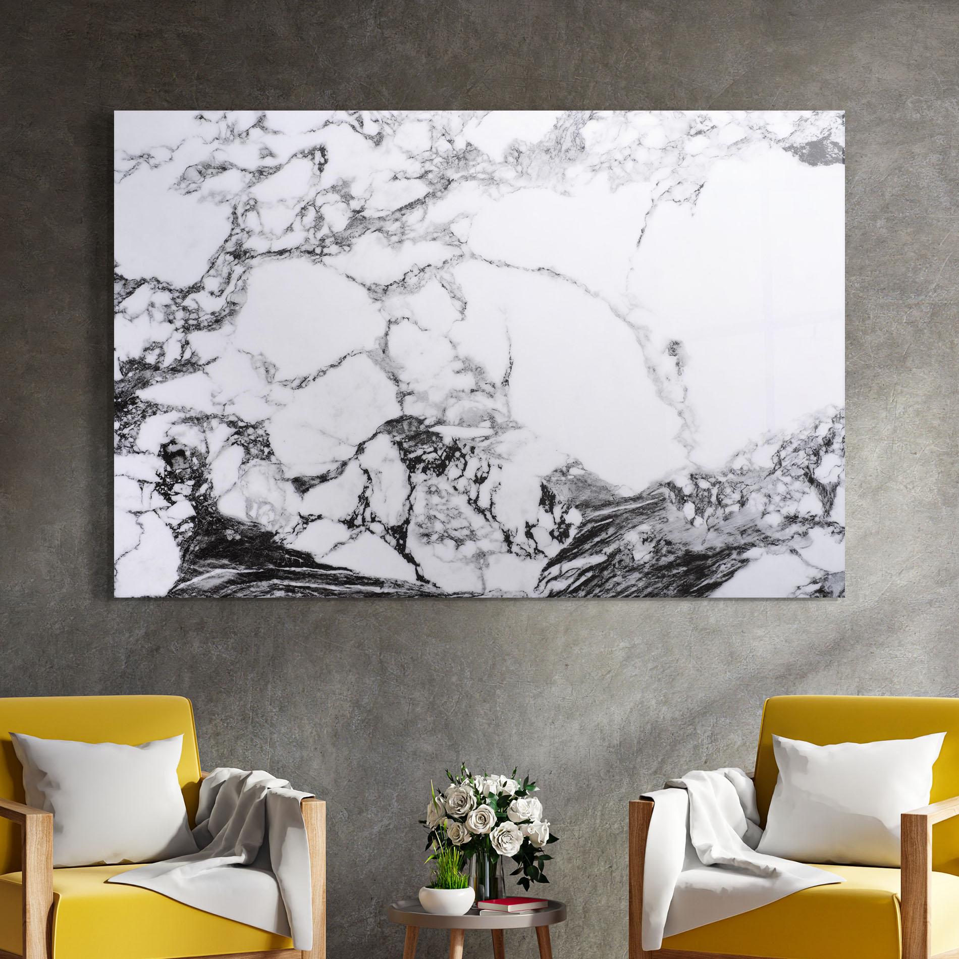 Glasbild Marble Dark Grey mockup 4