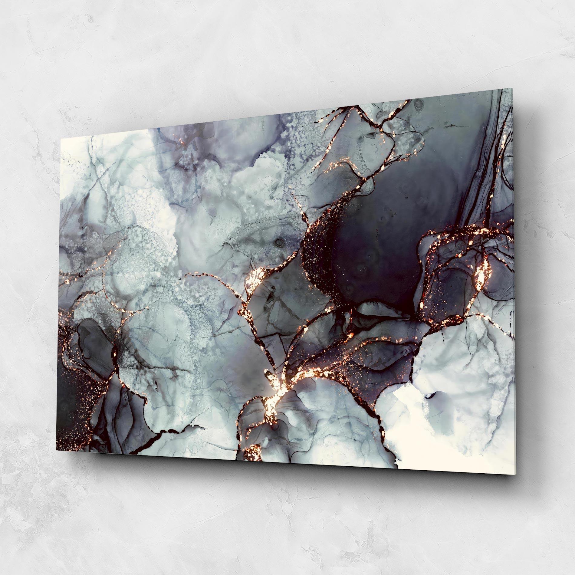 Glasbild Abstract Gold Path mockup 1