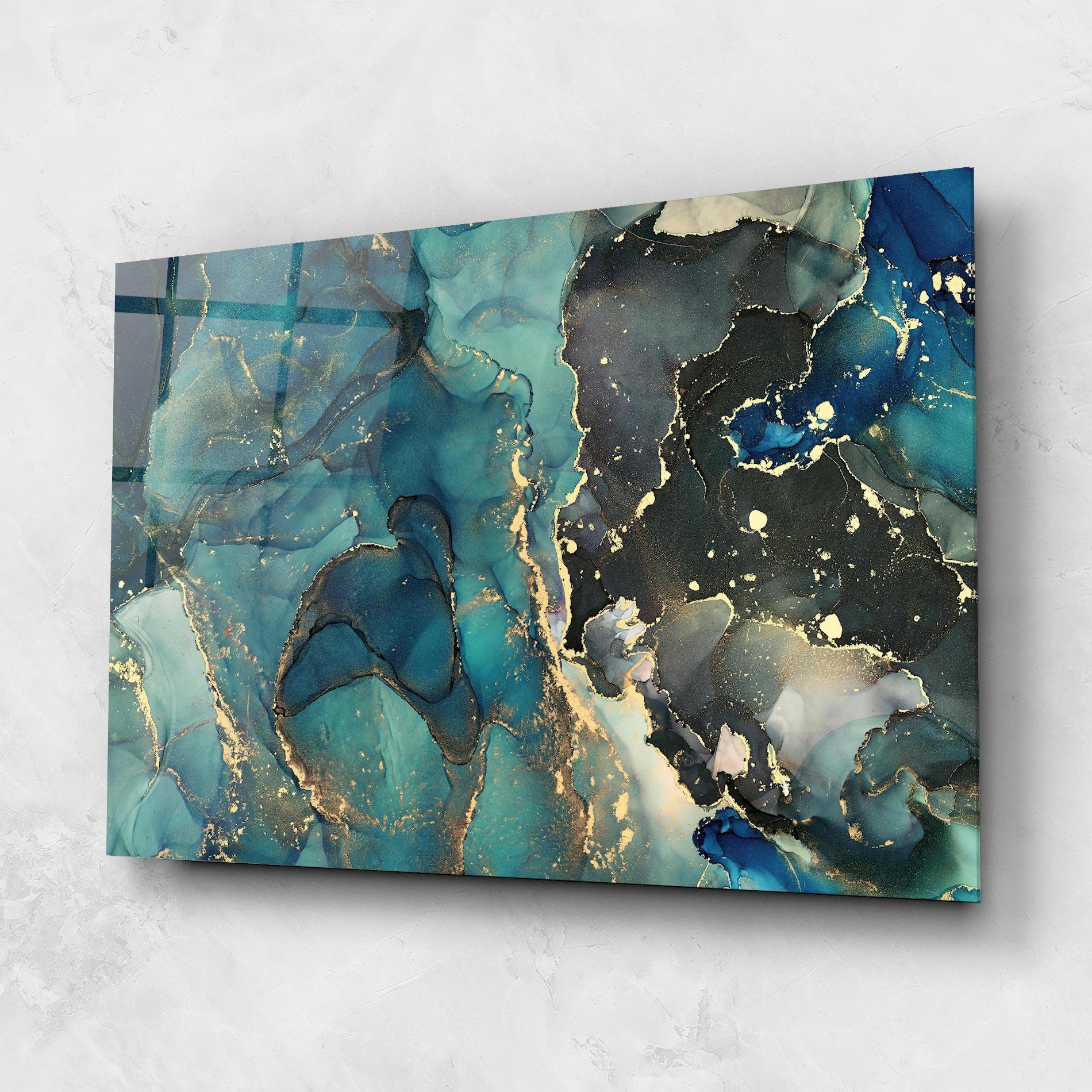 Glasbild Blue Marble mockup 1