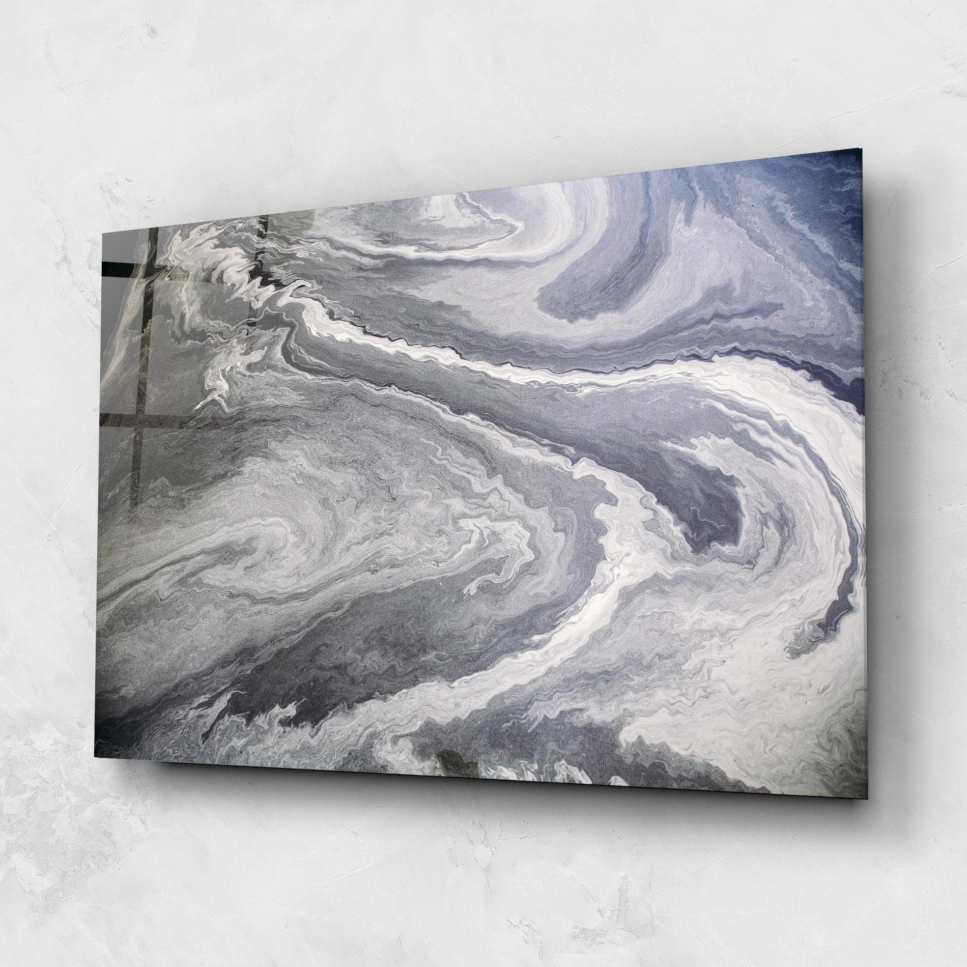Glasbild Grey Liquid Marble mockup 1