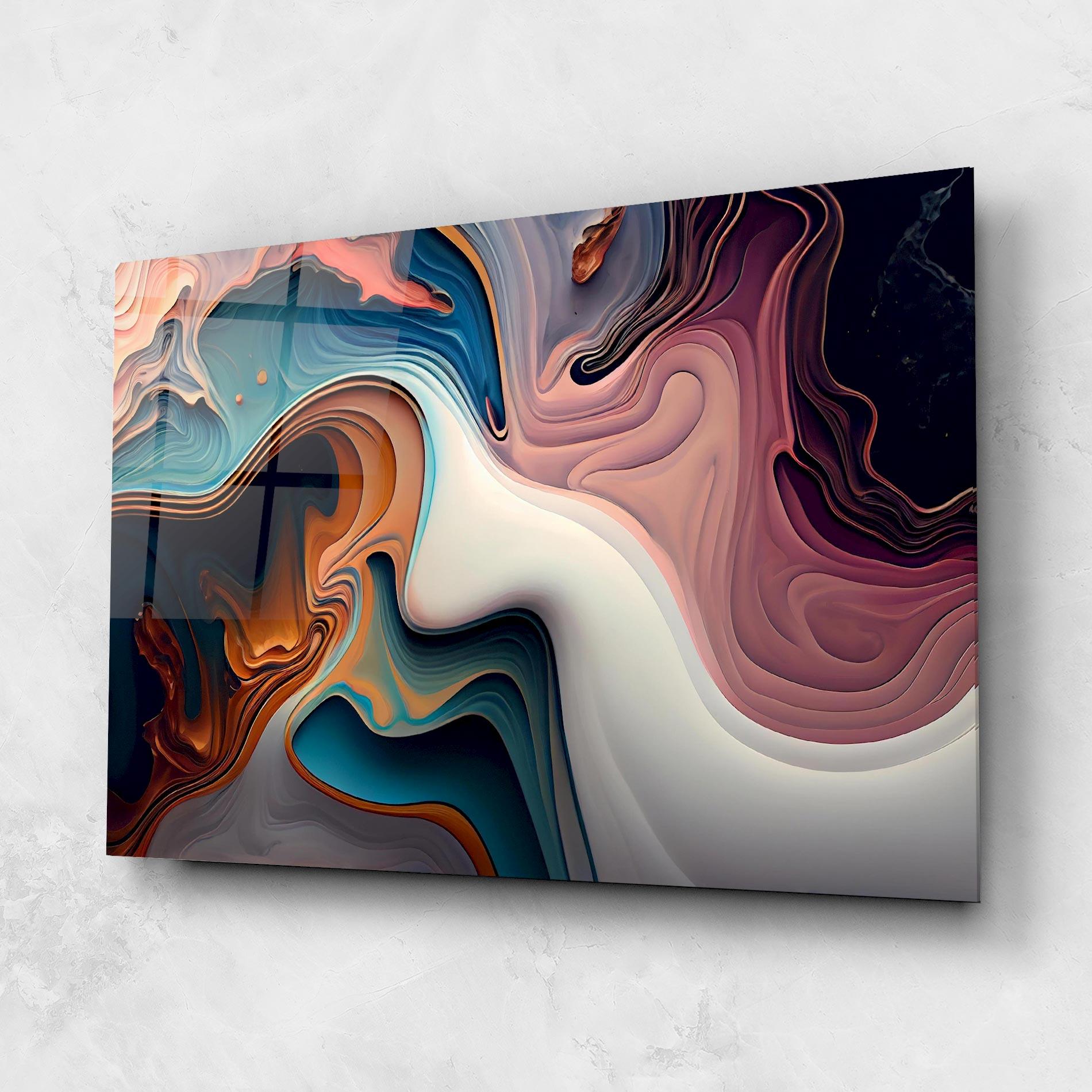 Glasbild Mixed Colors Marble mockup 1