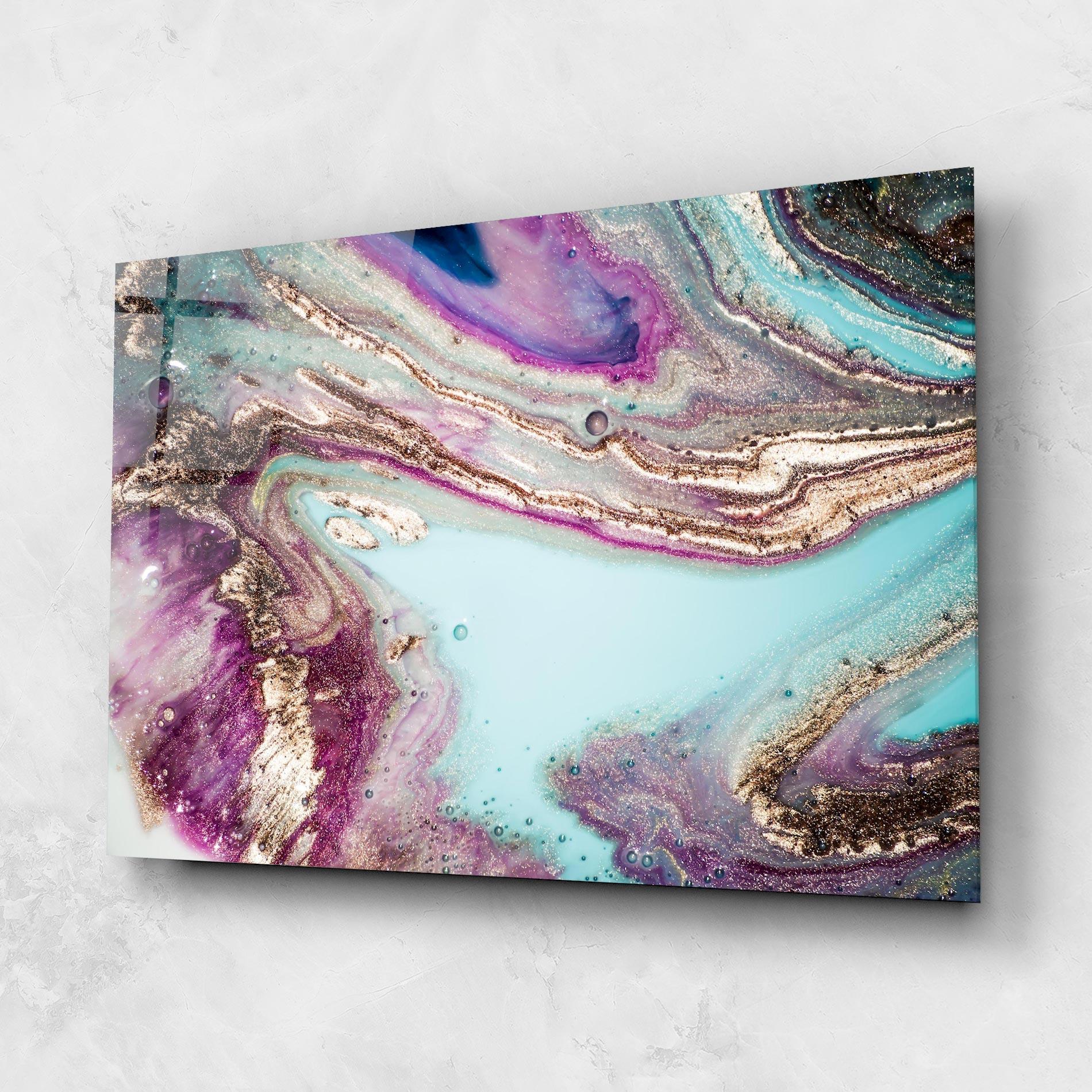 Glasbild Pink Marble Shades mockup 1
