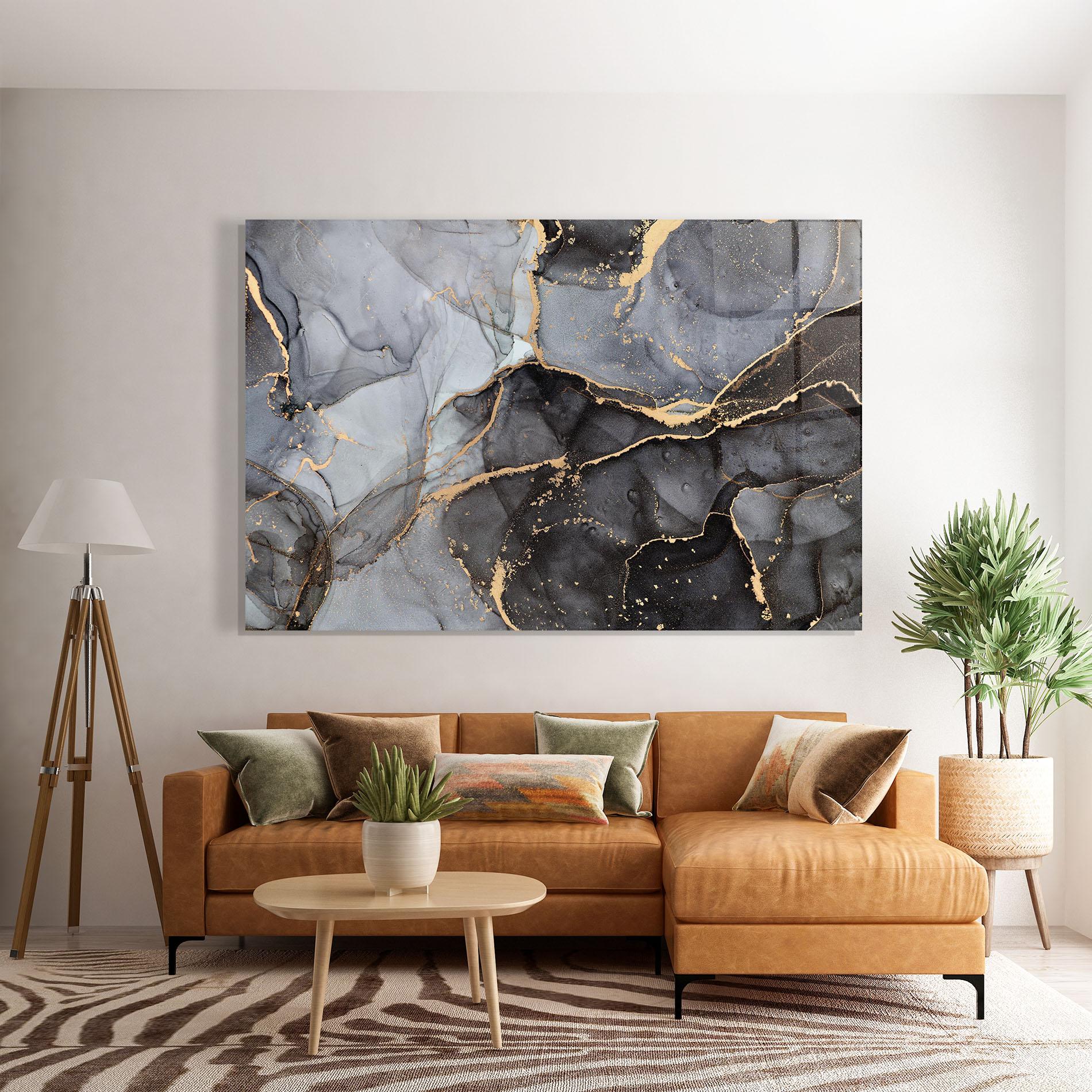 Glasbild Abstract Marble mockup 7