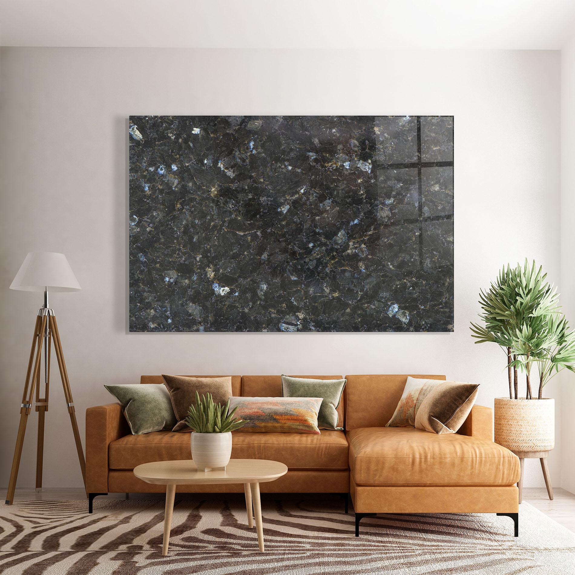 Glasbild Dark Grey Marble mockup 7