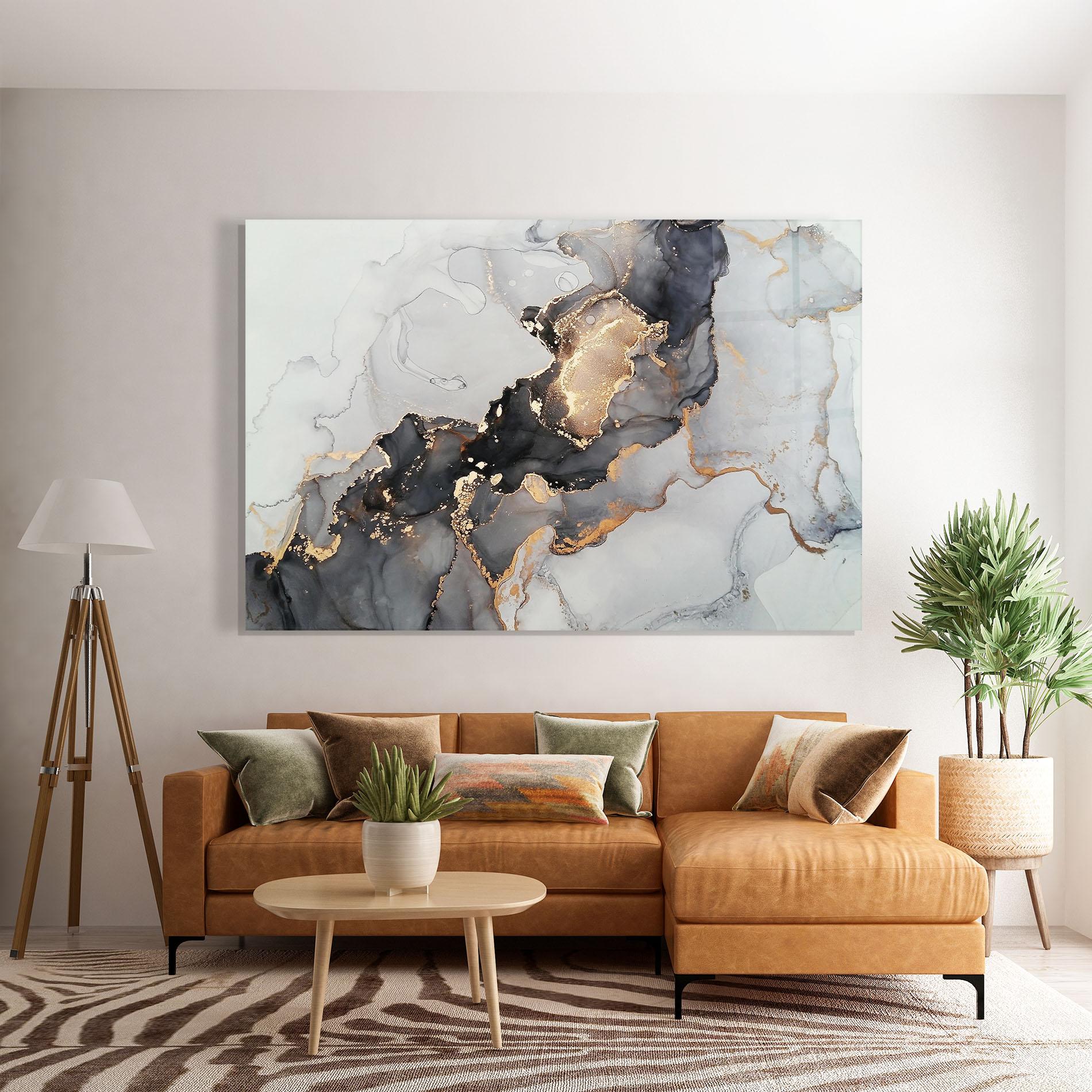 Glasbild Marble Shades mockup 7