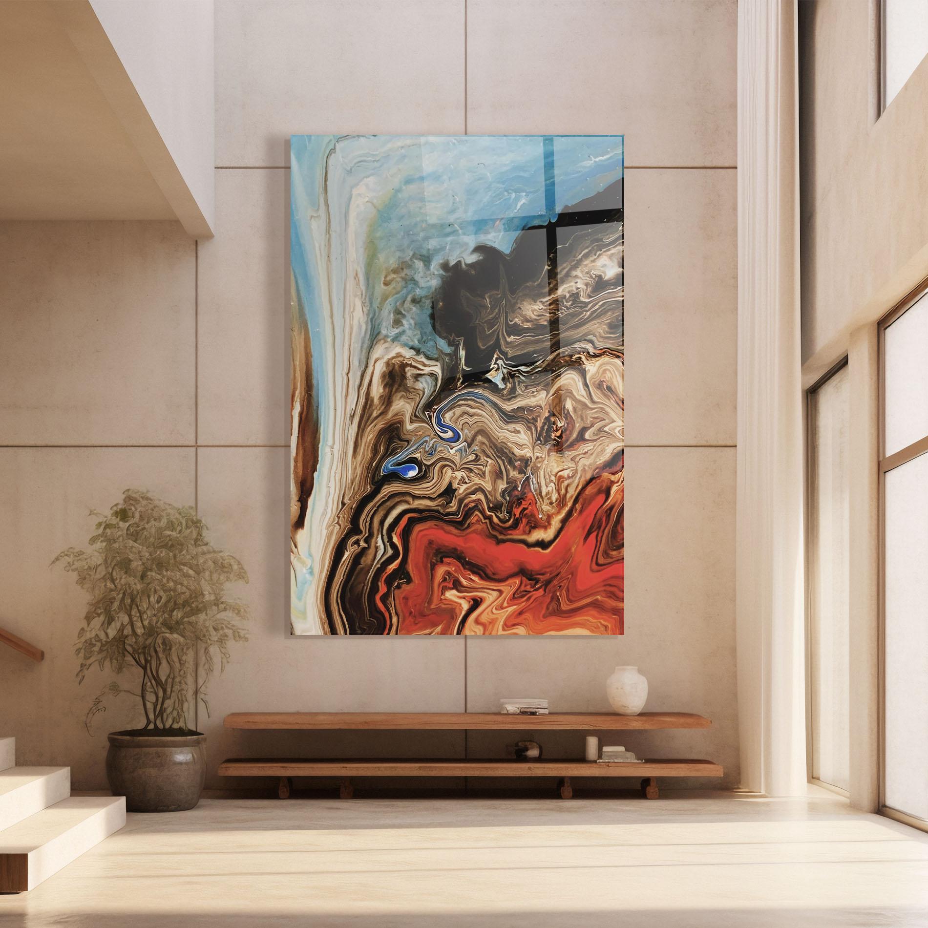 Glasbild Abstract Waterfall mockup 8