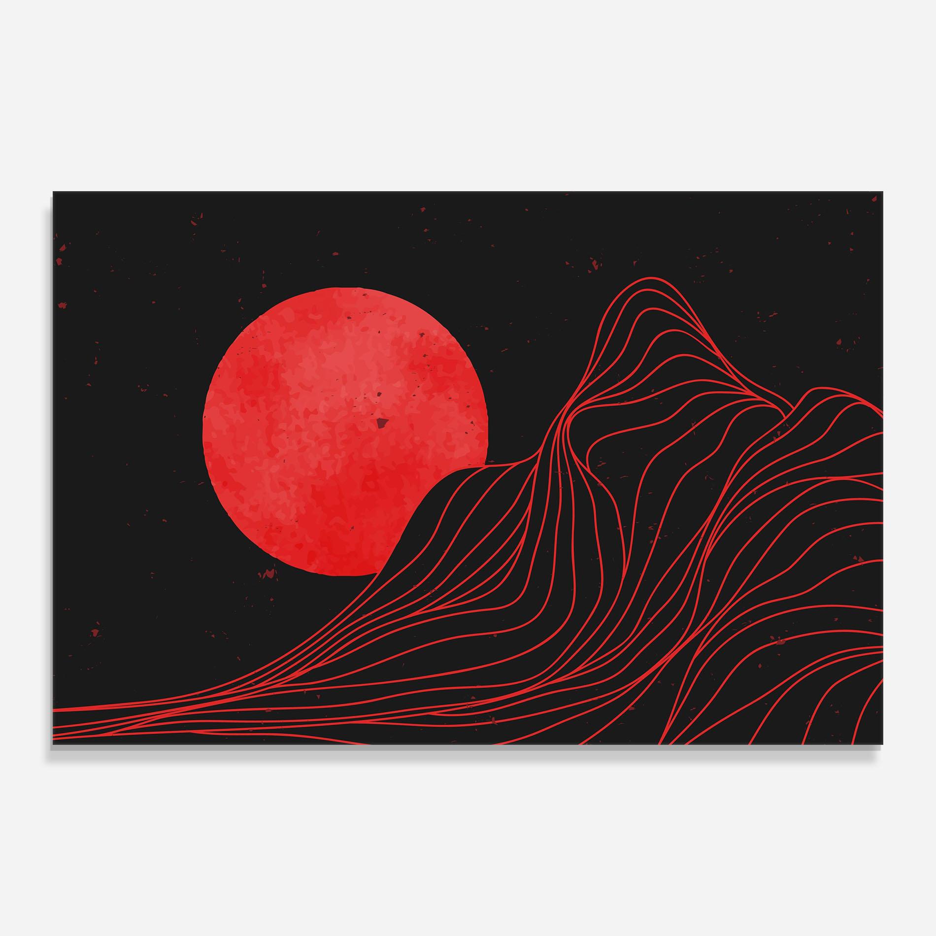Glasbild Bloody Moon mockup 0