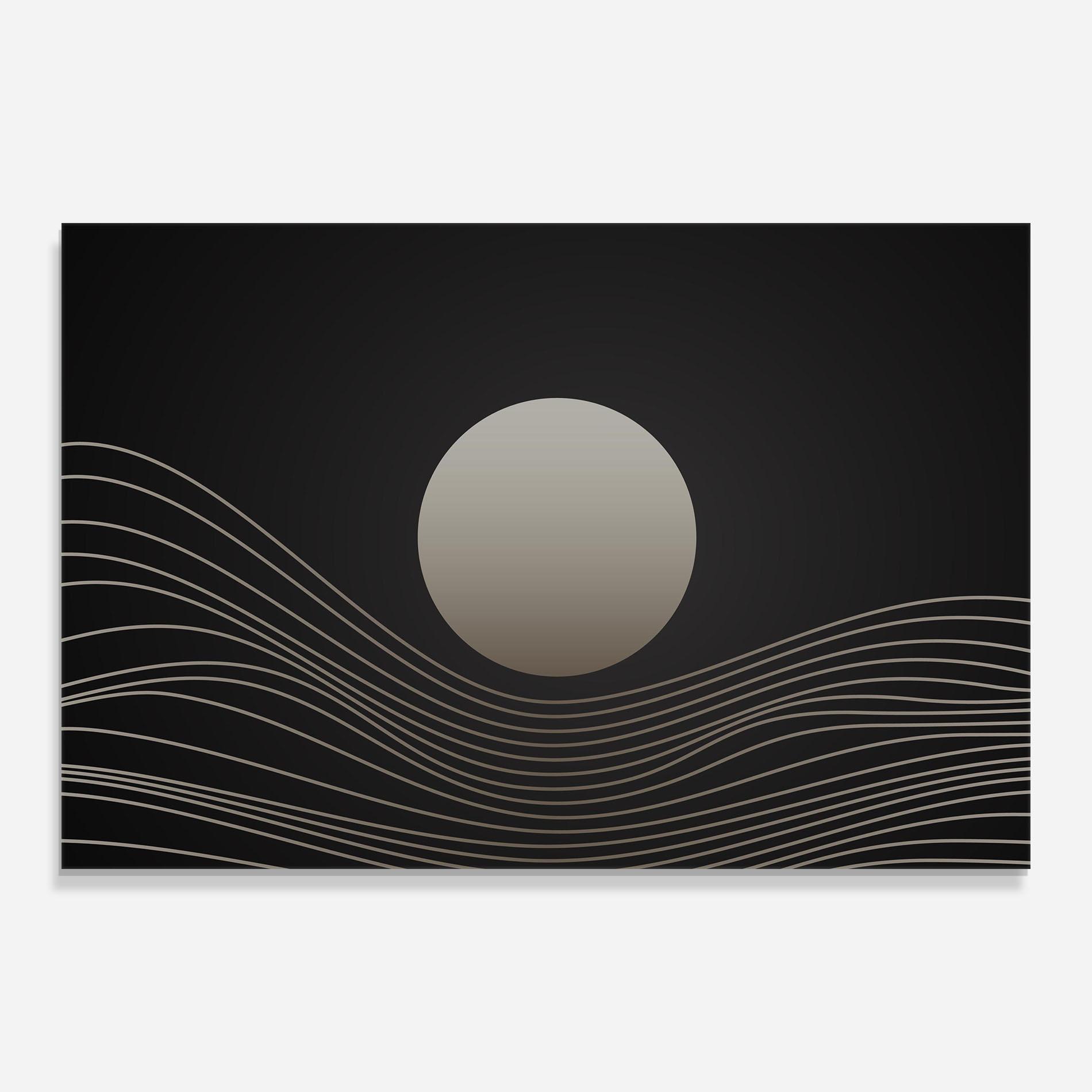 Glasbild Grey Moon mockup 0