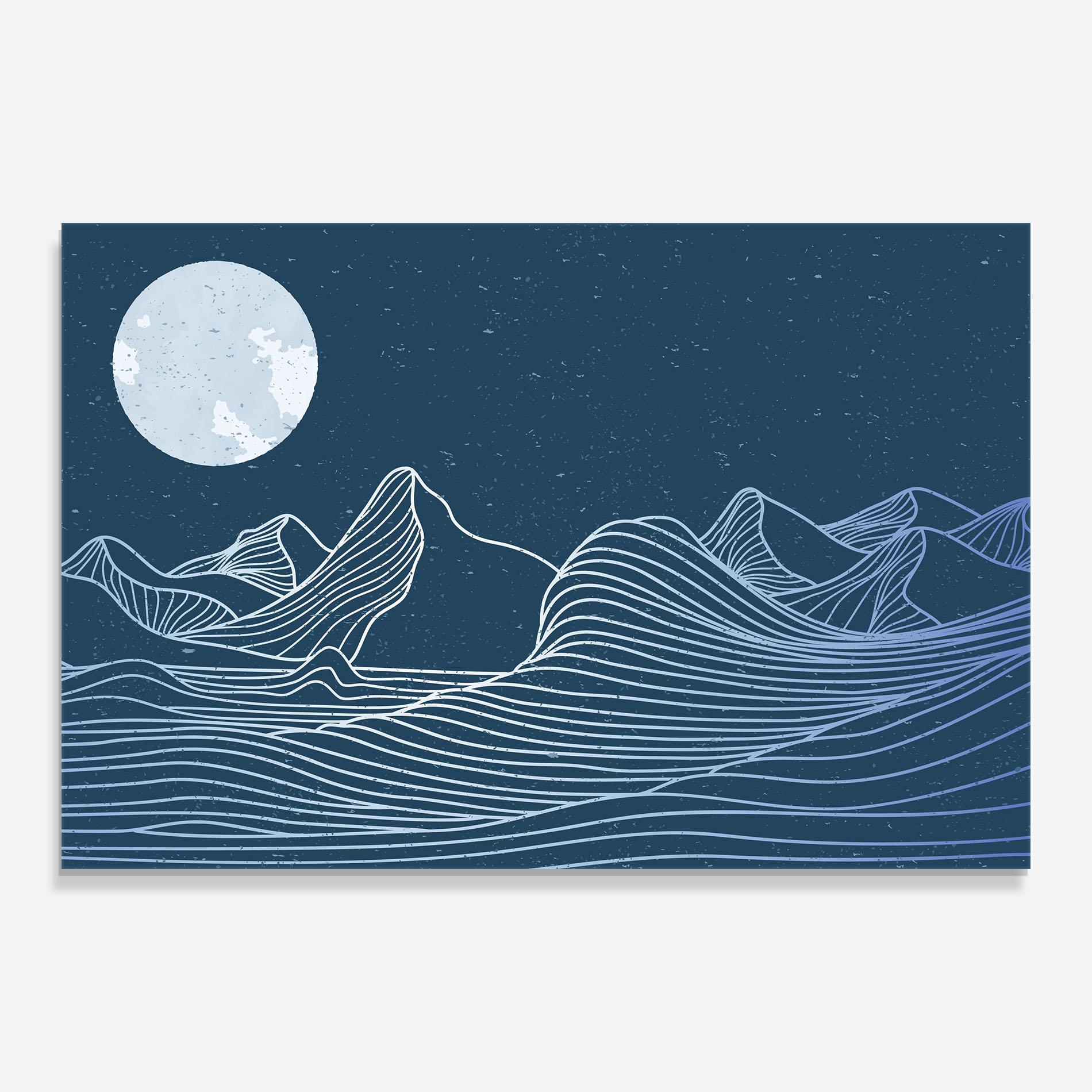 Glasbild Ocean Blue Wave mockup 0