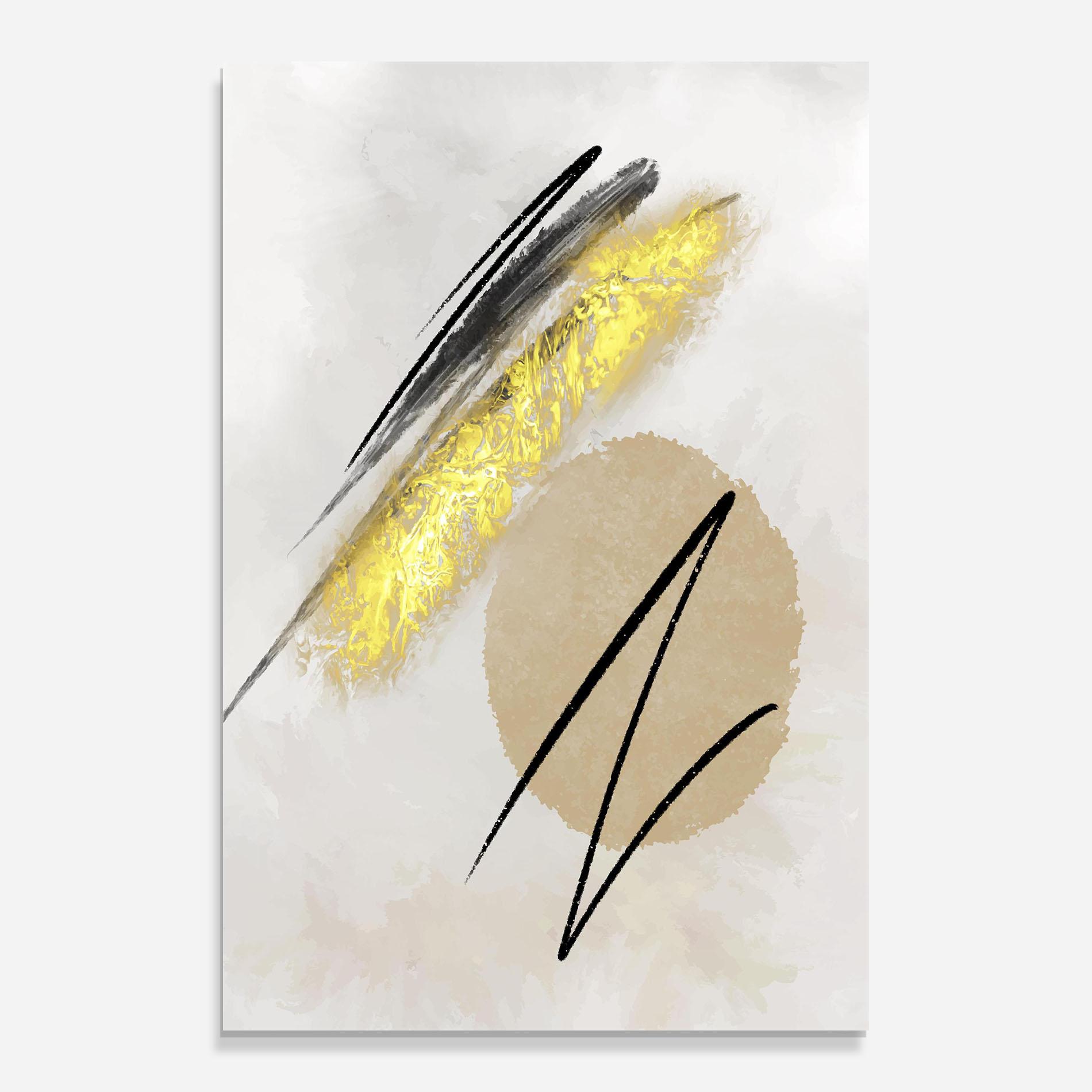Glasbild Gold Brush mockup 0