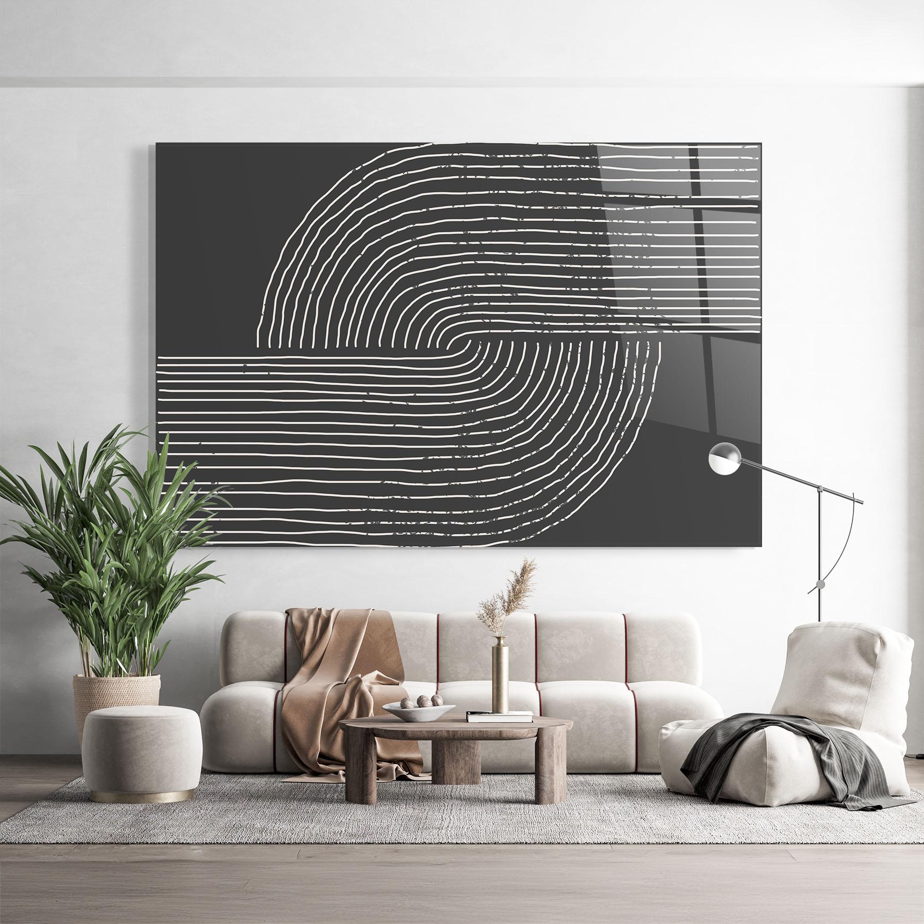 Glasbild Minimalist Circle mockup 9