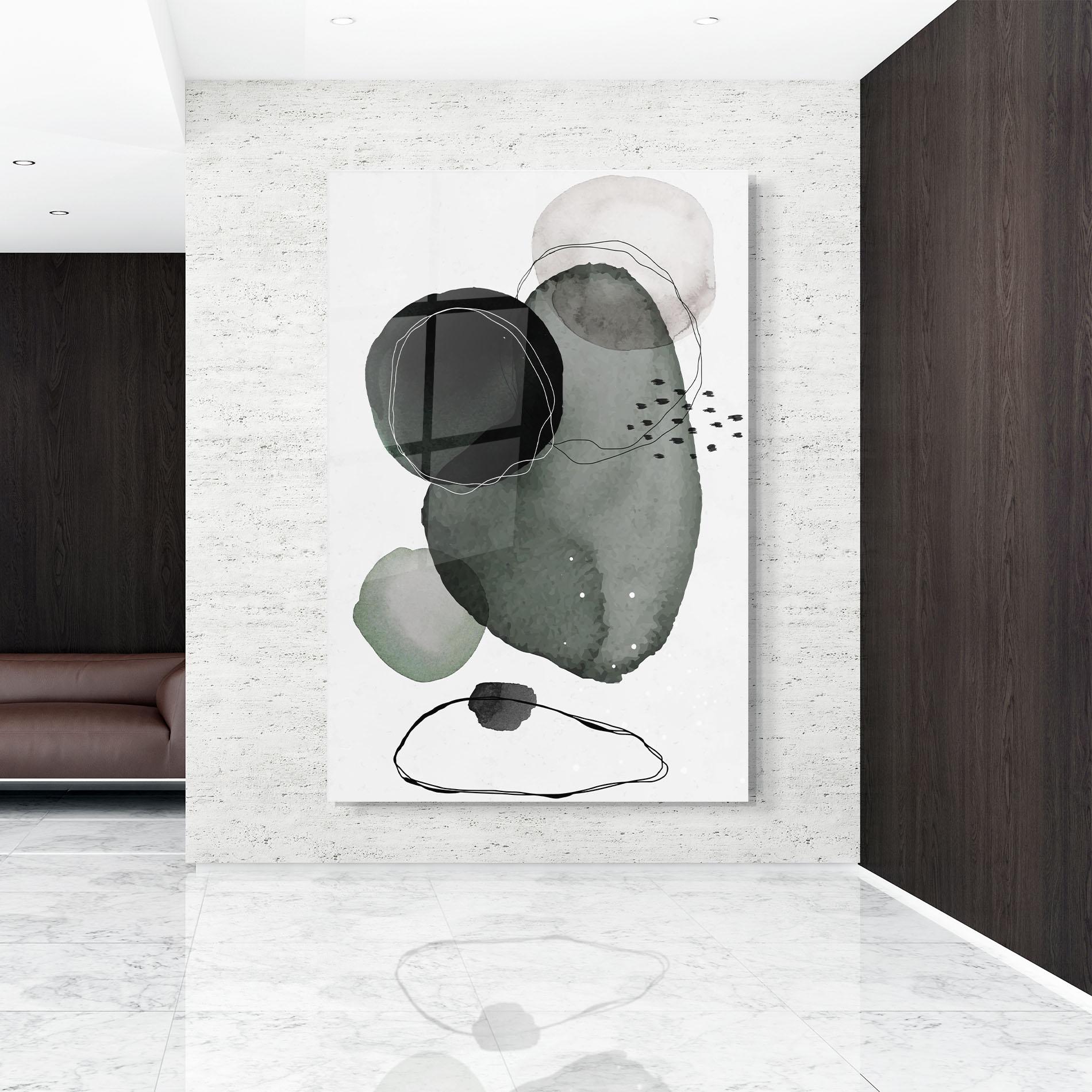 Glasbild Green Watercolor mockup 9