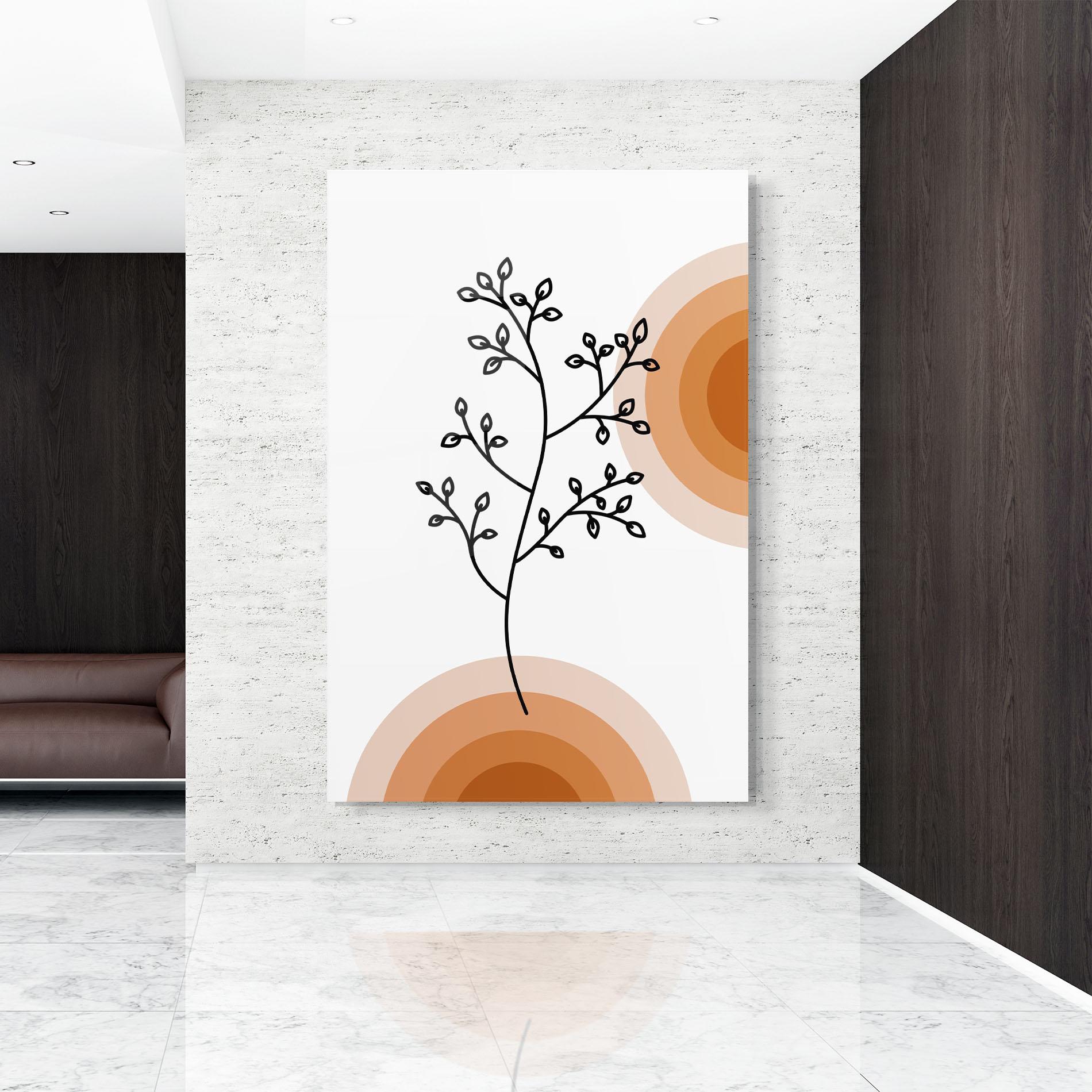 Glasbild Plant Orange Circle mockup 9