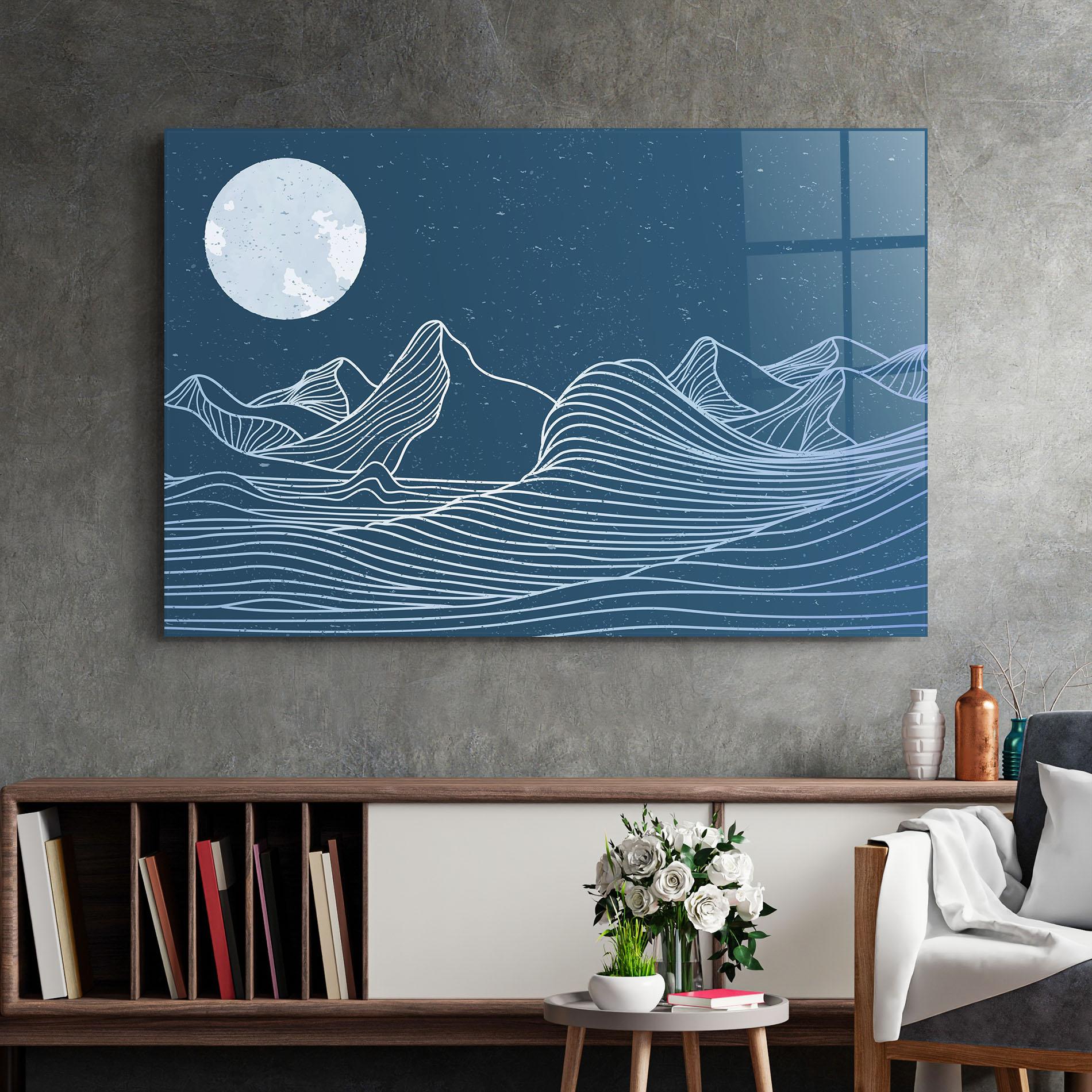 Glasbild Ocean Blue Wave mockup 2