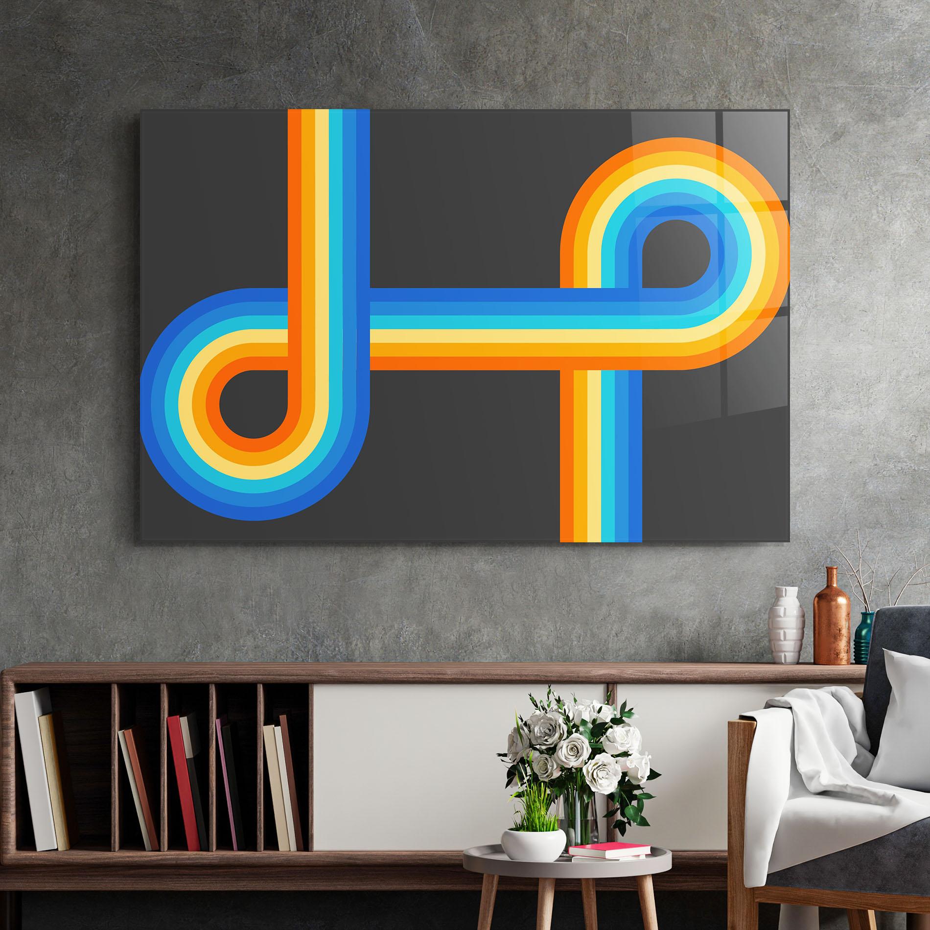 Glasbild Vintage Ranbow mockup 2