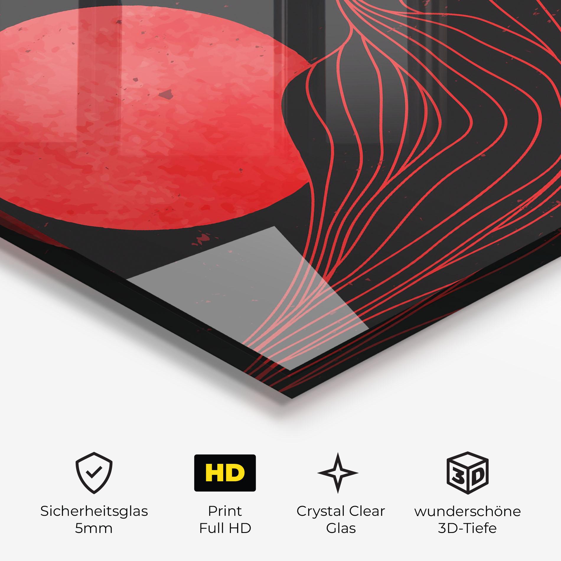 Glasbild Bloody Moon mockup 3