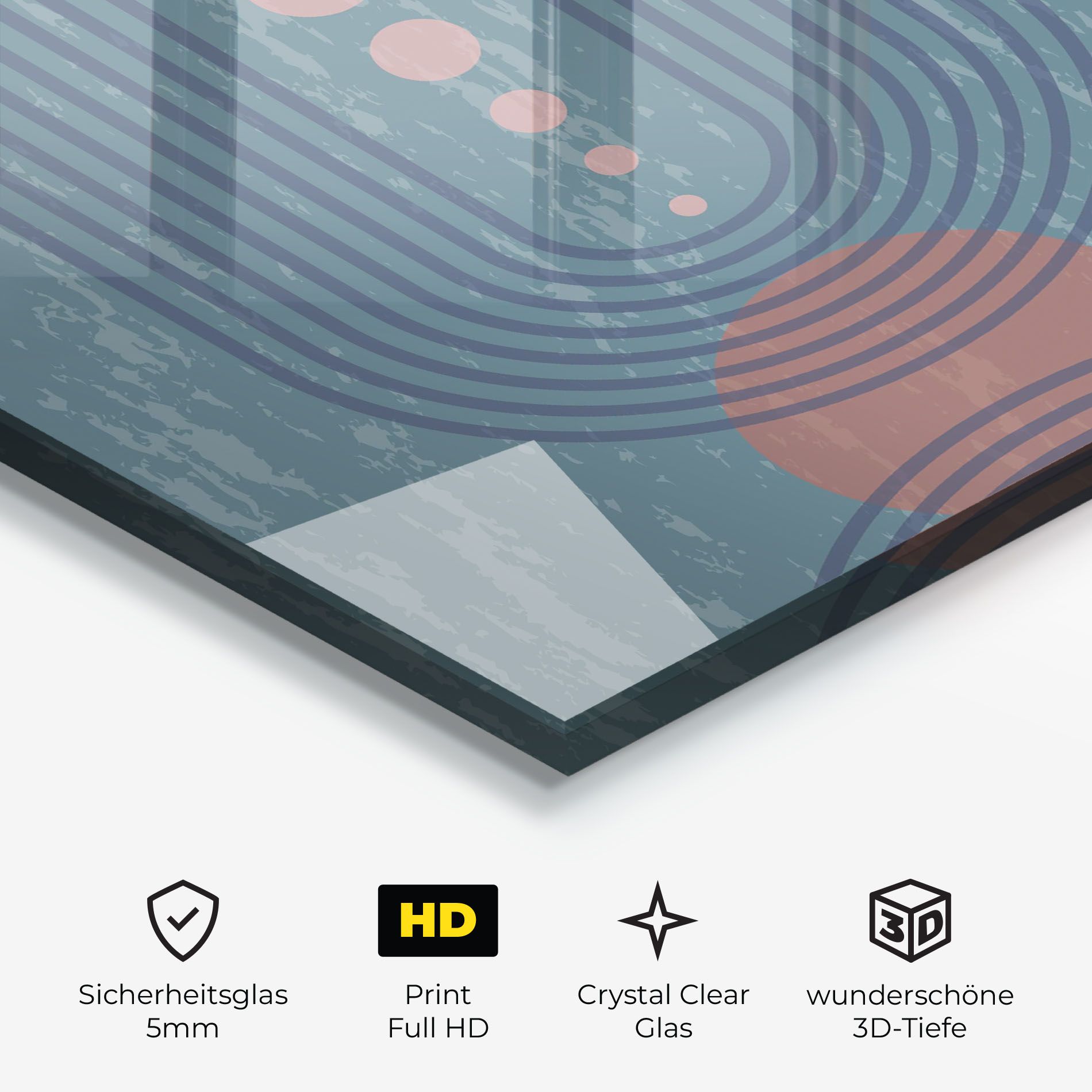 Pink Circle On Blue mockup 3