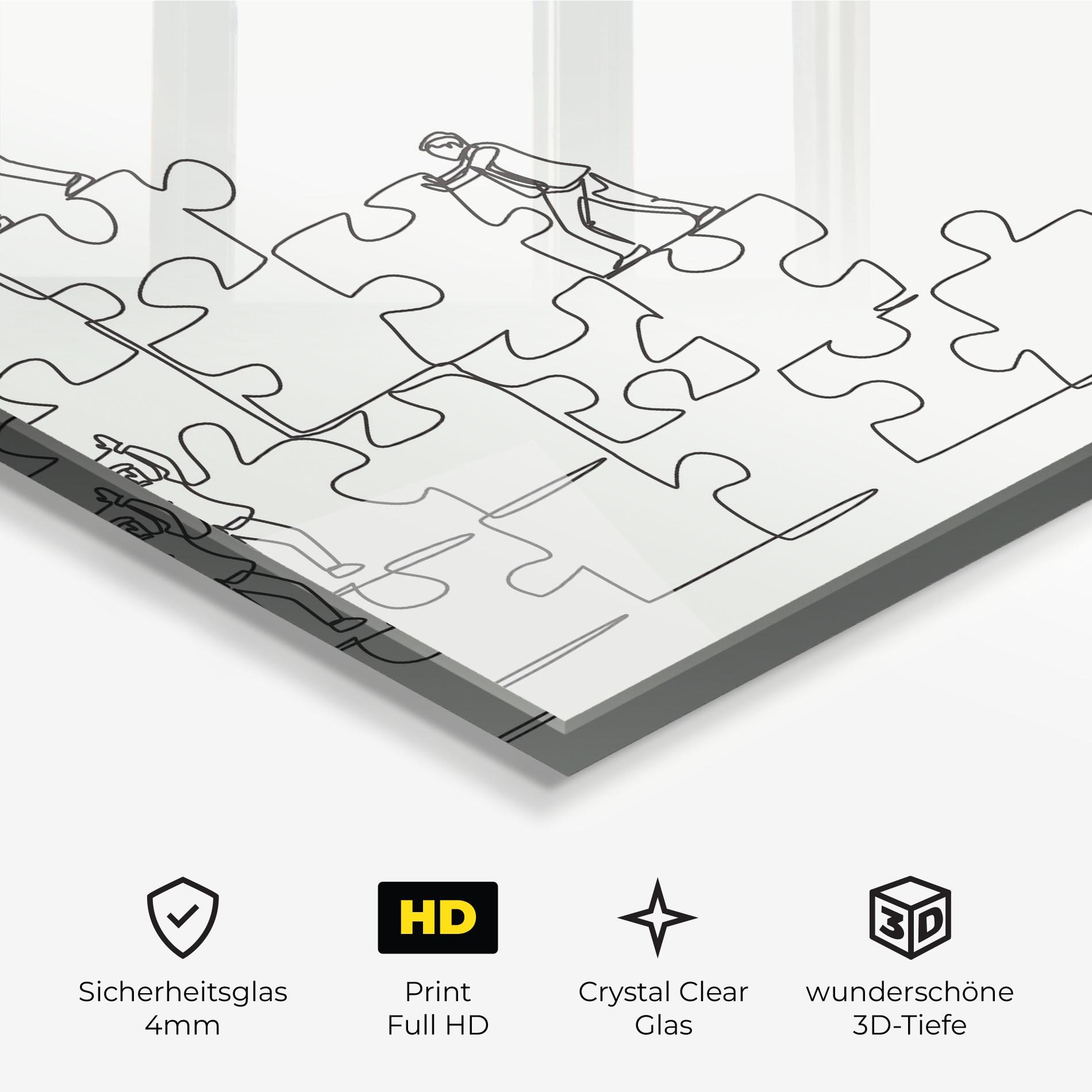 Glasbild Businessman Up mockup 3