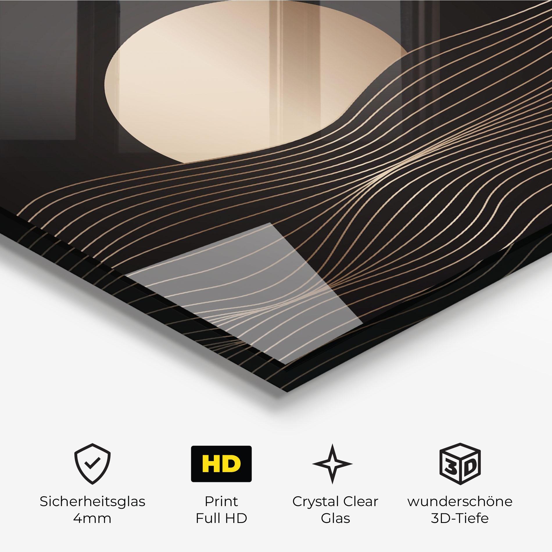 Glasbild Cream Moon mockup 3