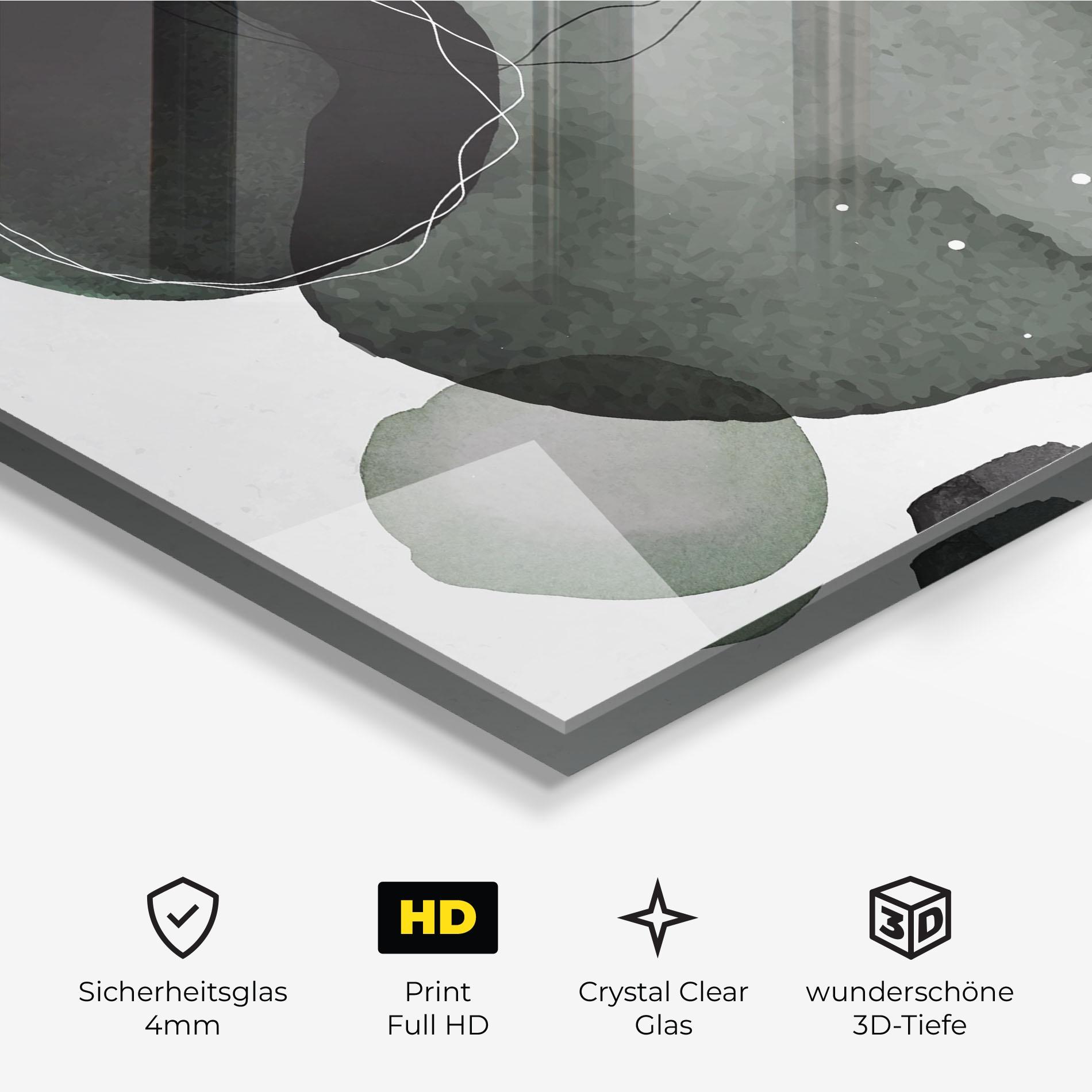 Glasbild Green Watercolor mockup 3