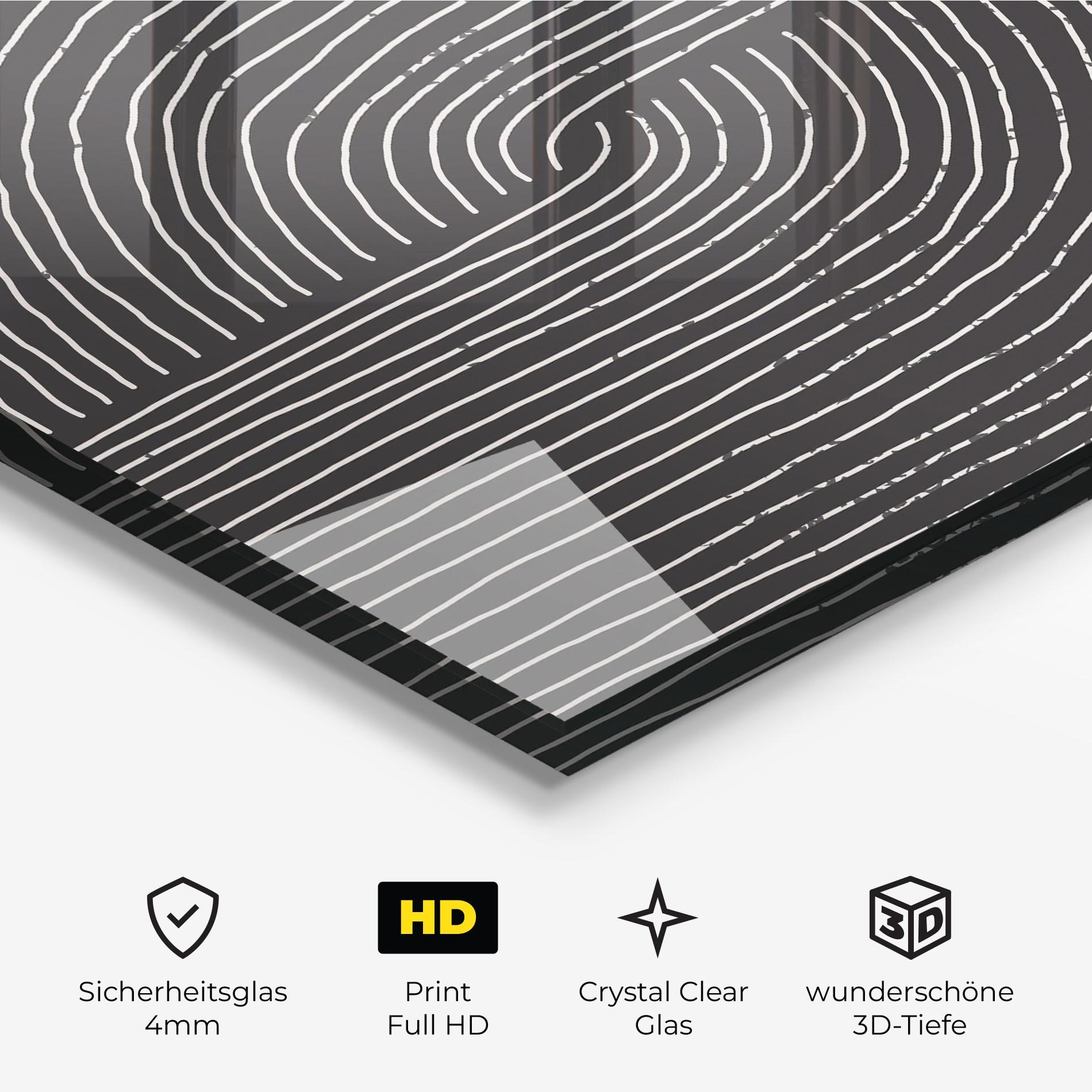 Glasbild Minimalist Circle mockup 3