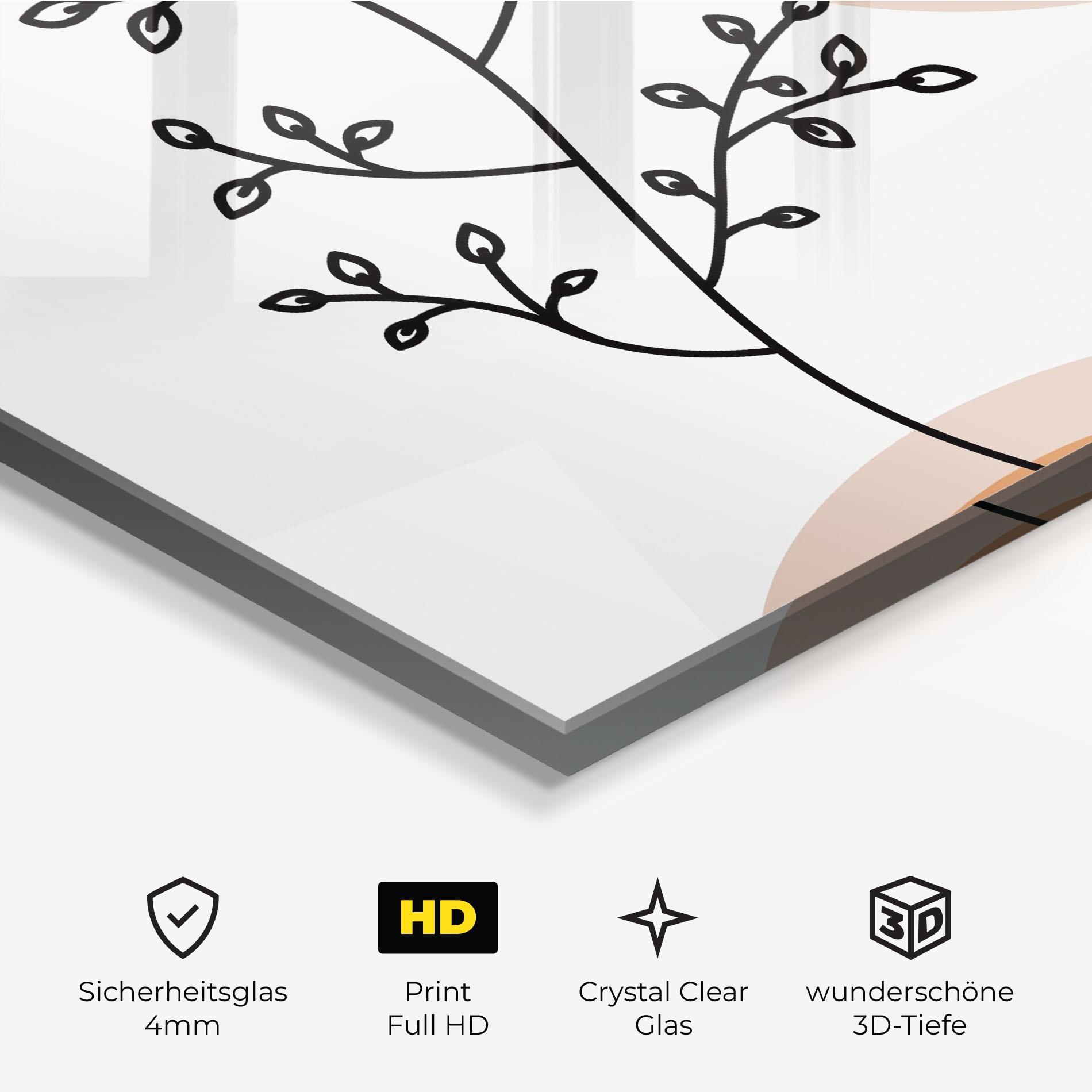 Glasbild Plant Orange Circle mockup 3