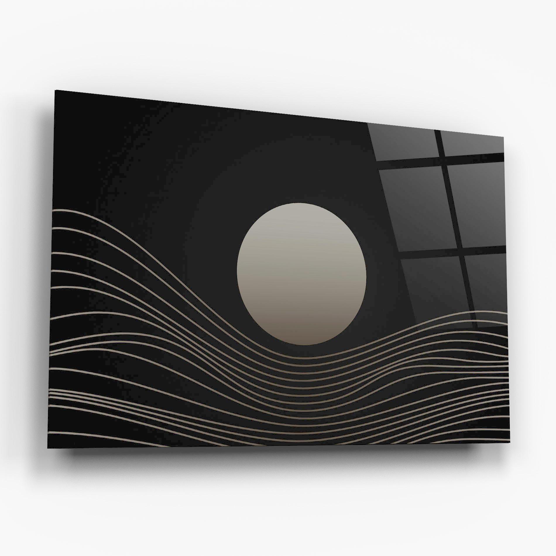 Glasbild Grey Moon mockup 6