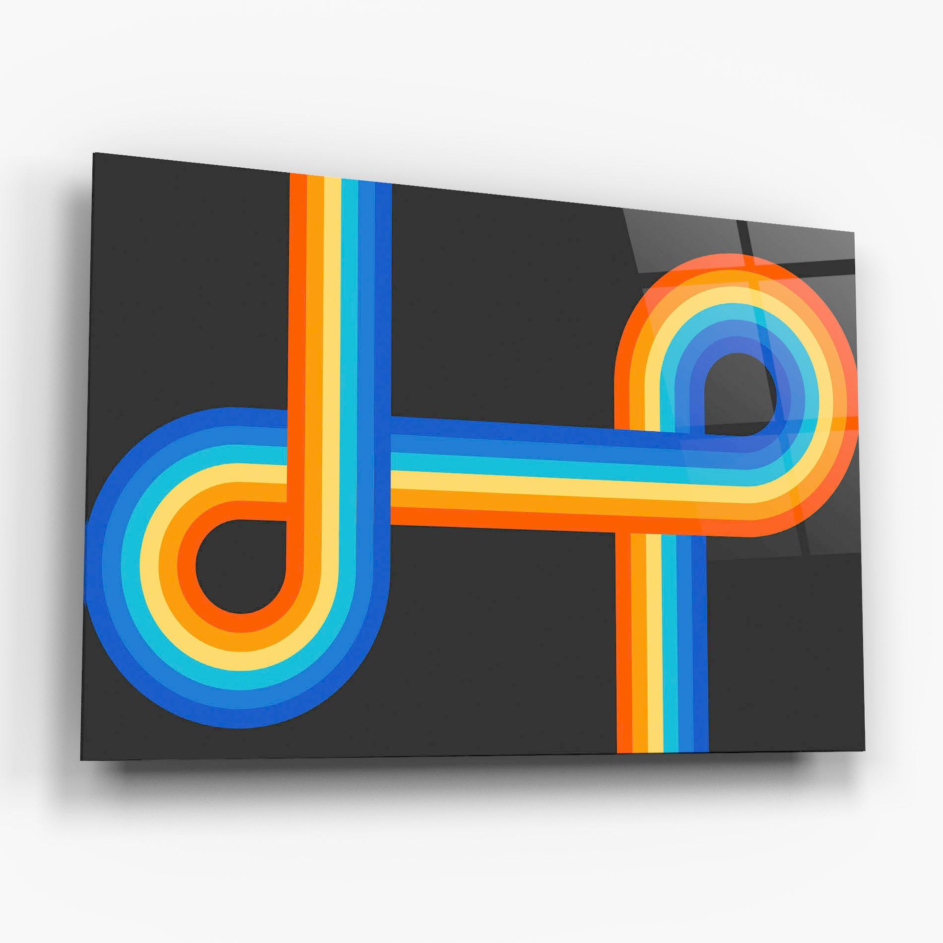 Glasbild Vintage Ranbow mockup 6