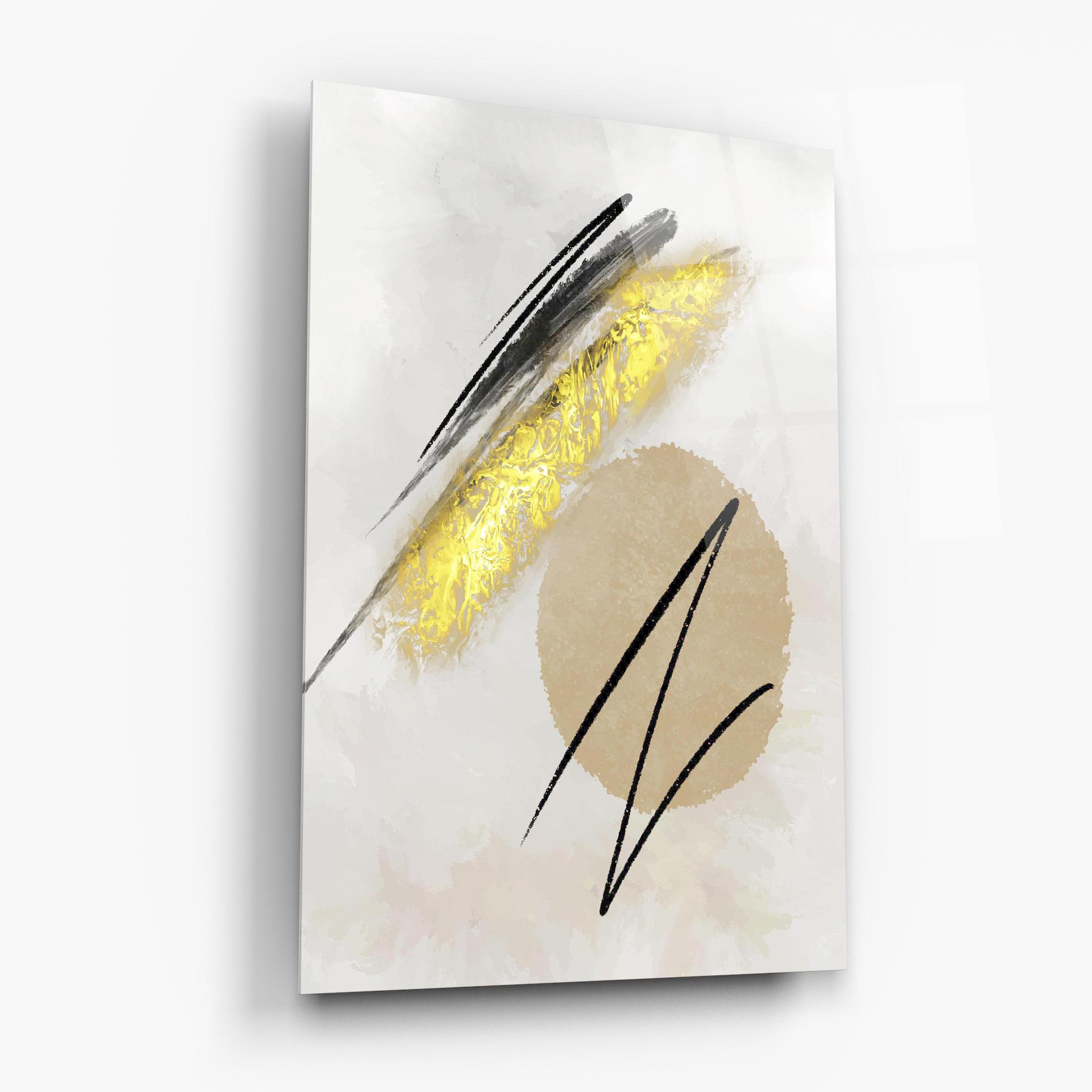 Glasbild Gold Brush mockup 6
