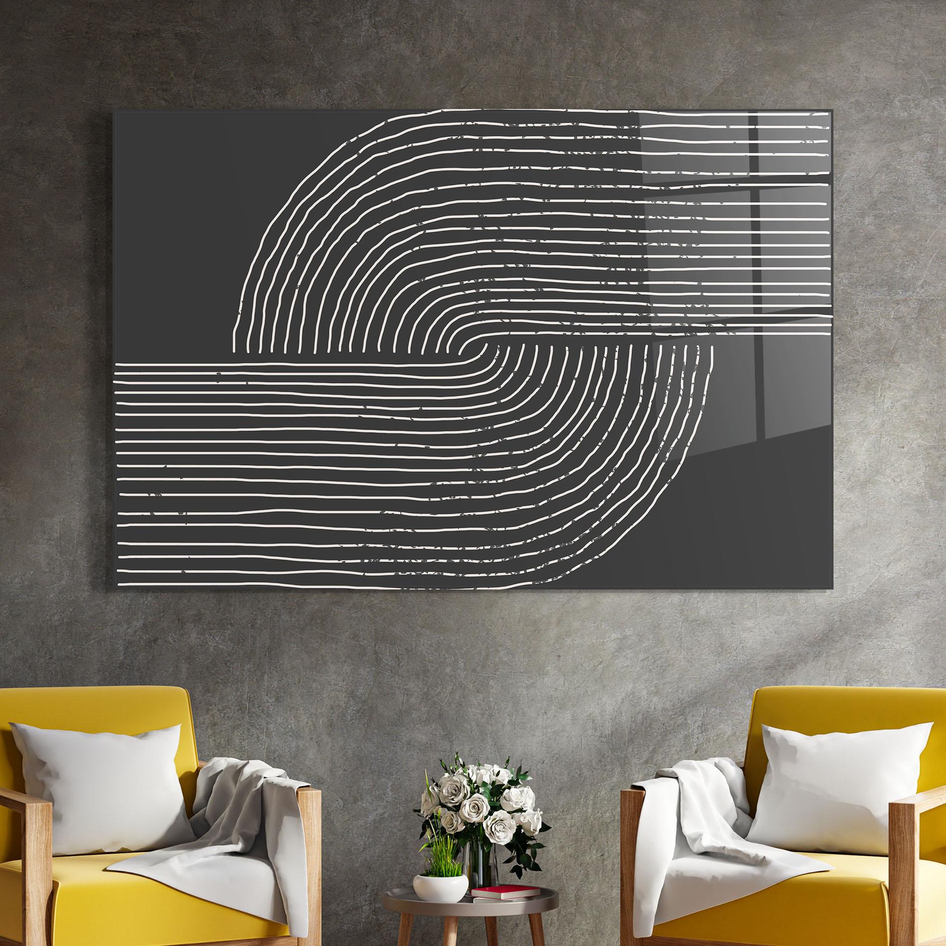 Glasbild Minimalist Circle mockup 4