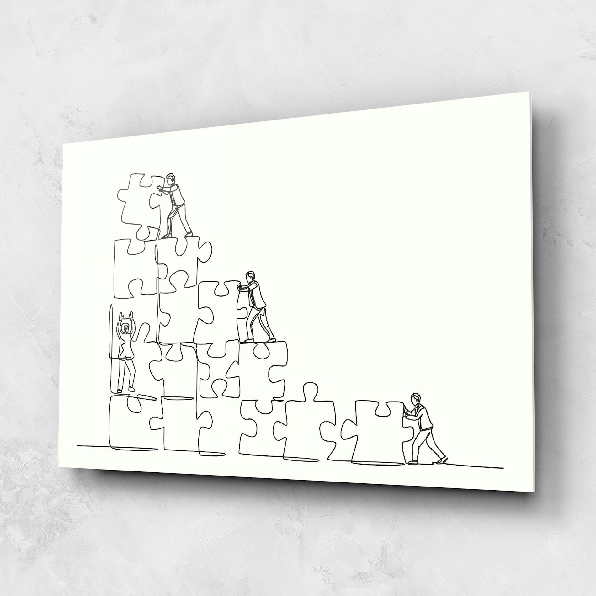 Glasbild Businessman Up mockup 1