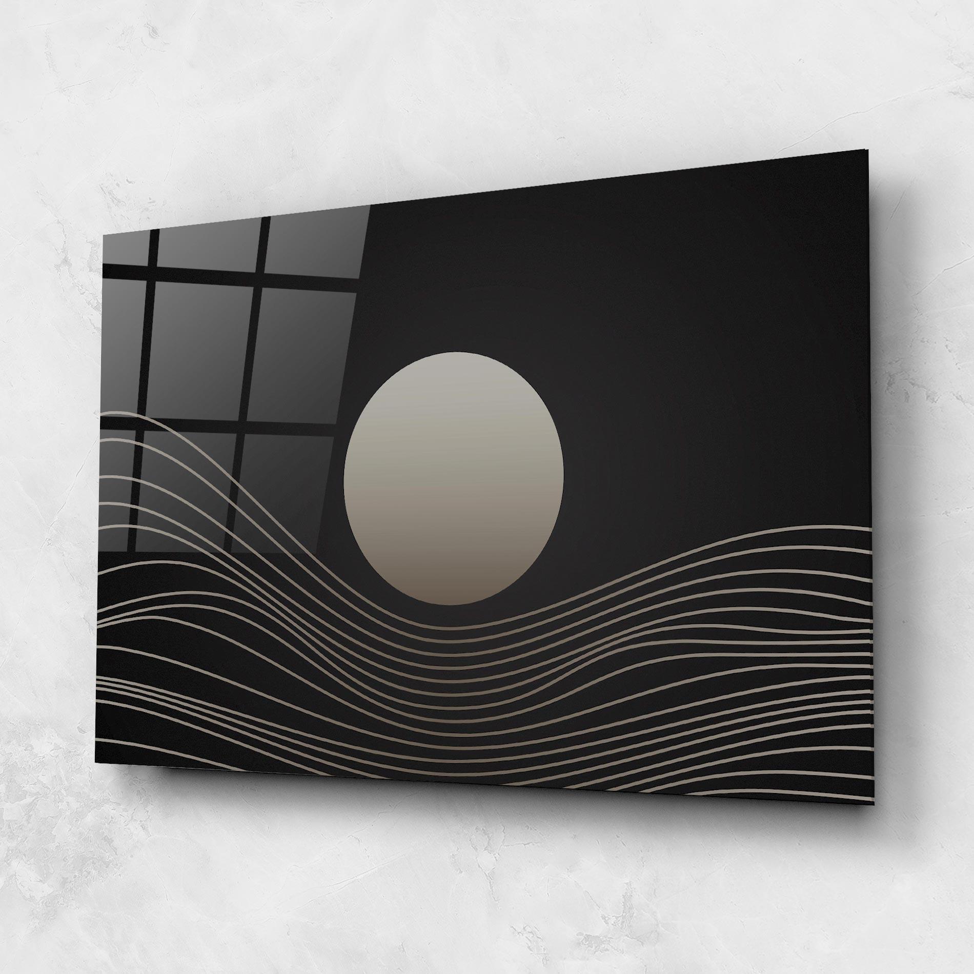 Glasbild Grey Moon mockup 1