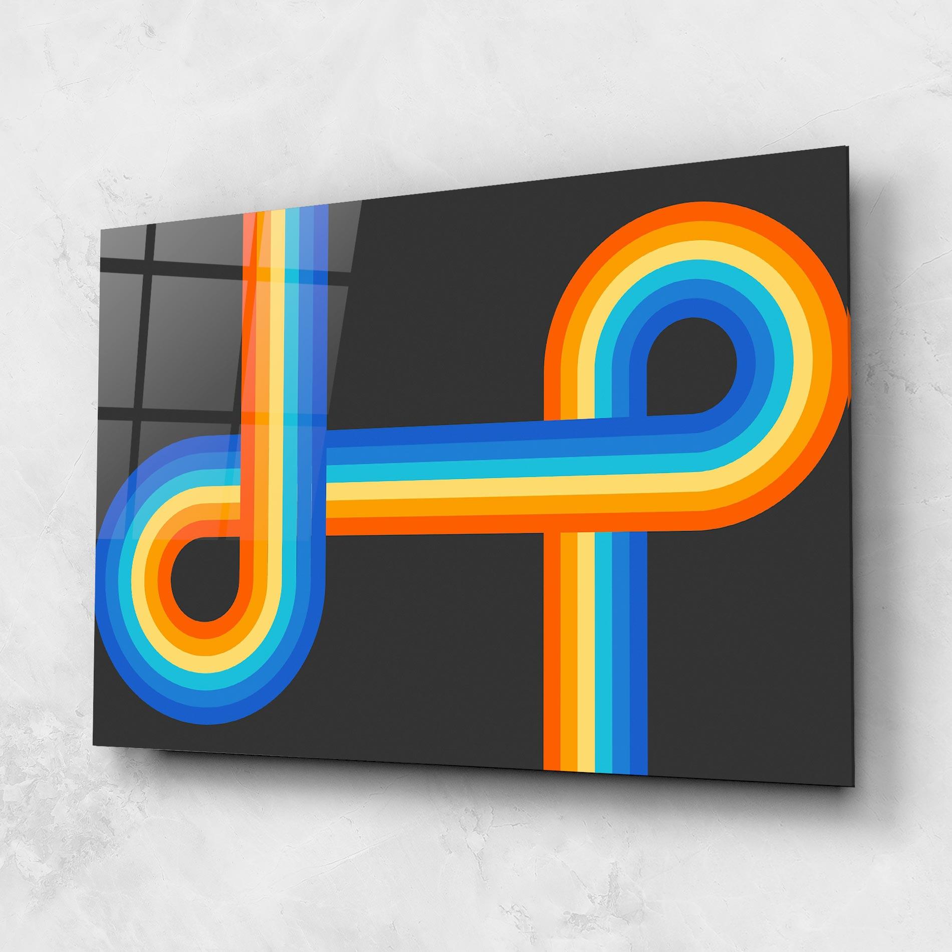 Glasbild Vintage Ranbow mockup 1