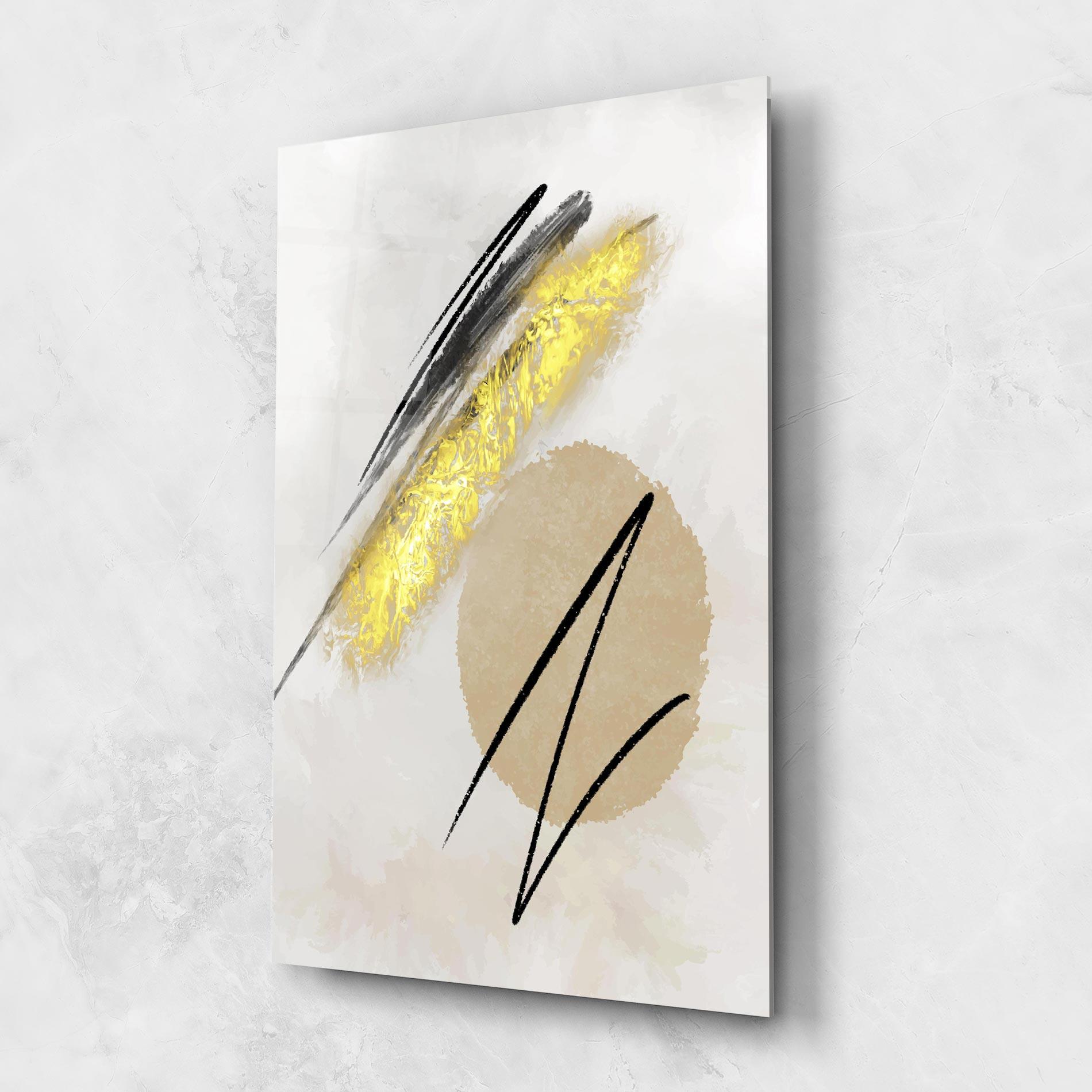 Glasbild Gold Brush mockup 1