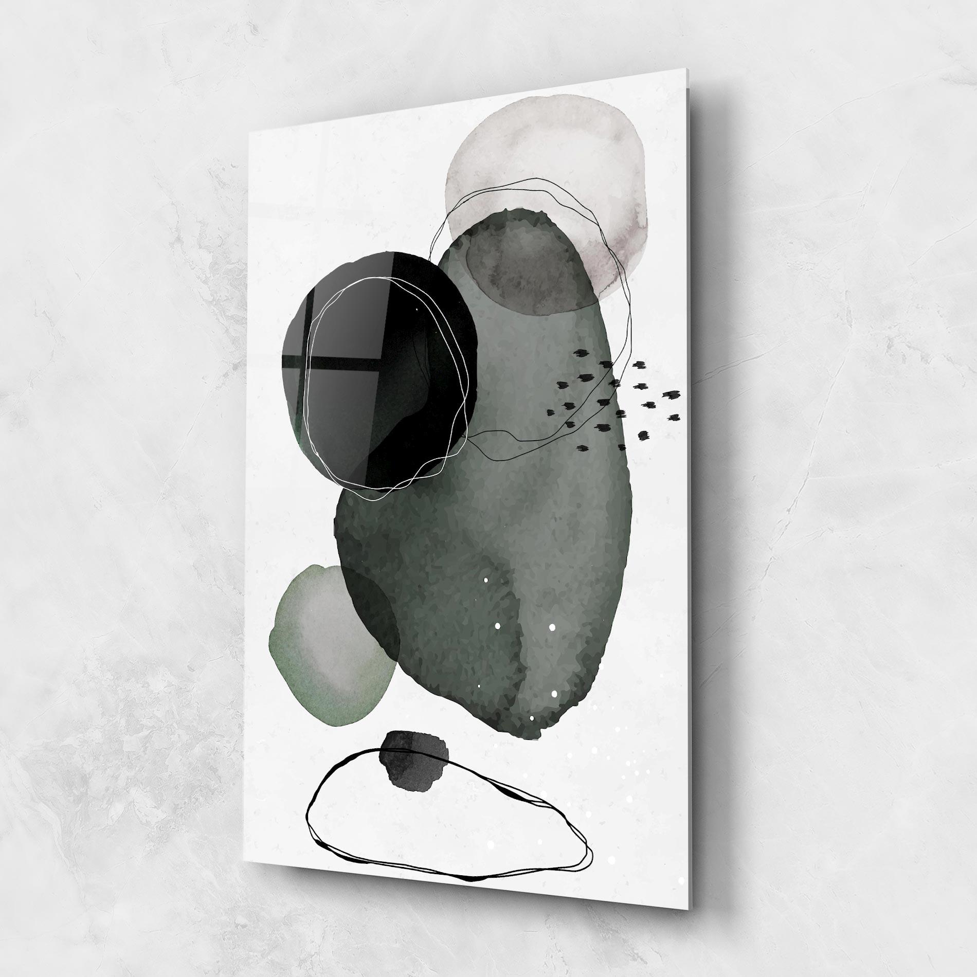 Glasbild Green Watercolor mockup 1