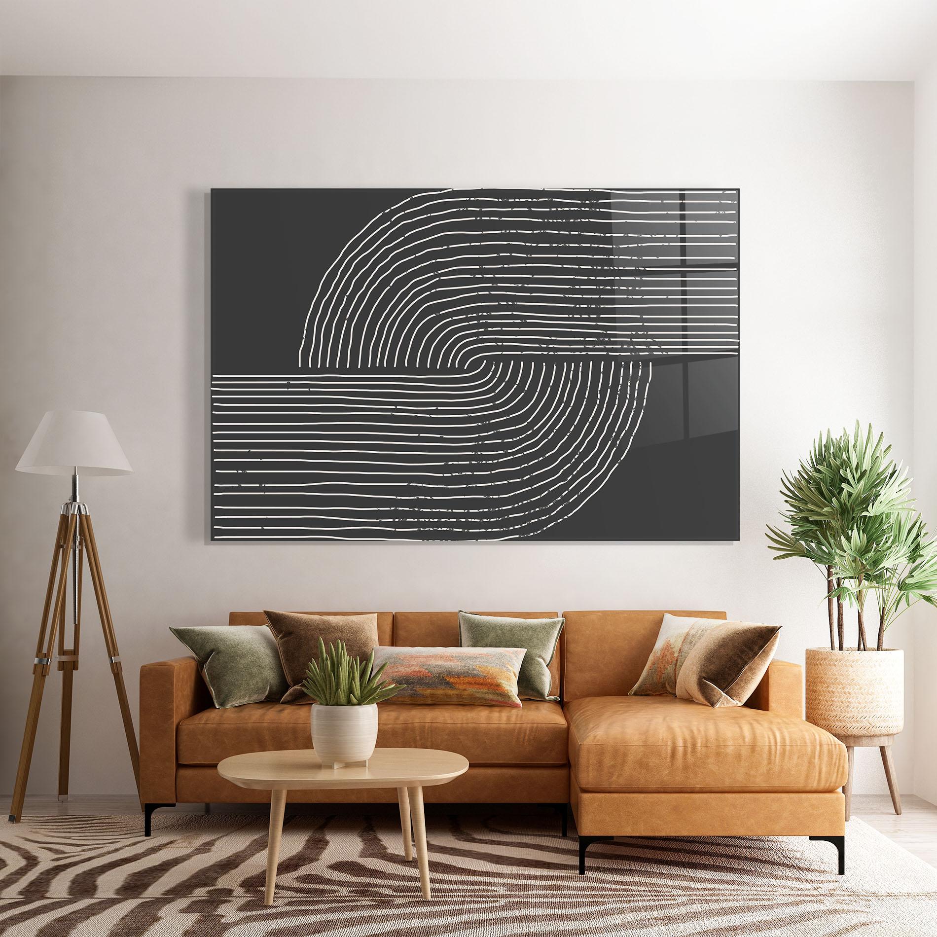 Glasbild Minimalist Circle mockup 7