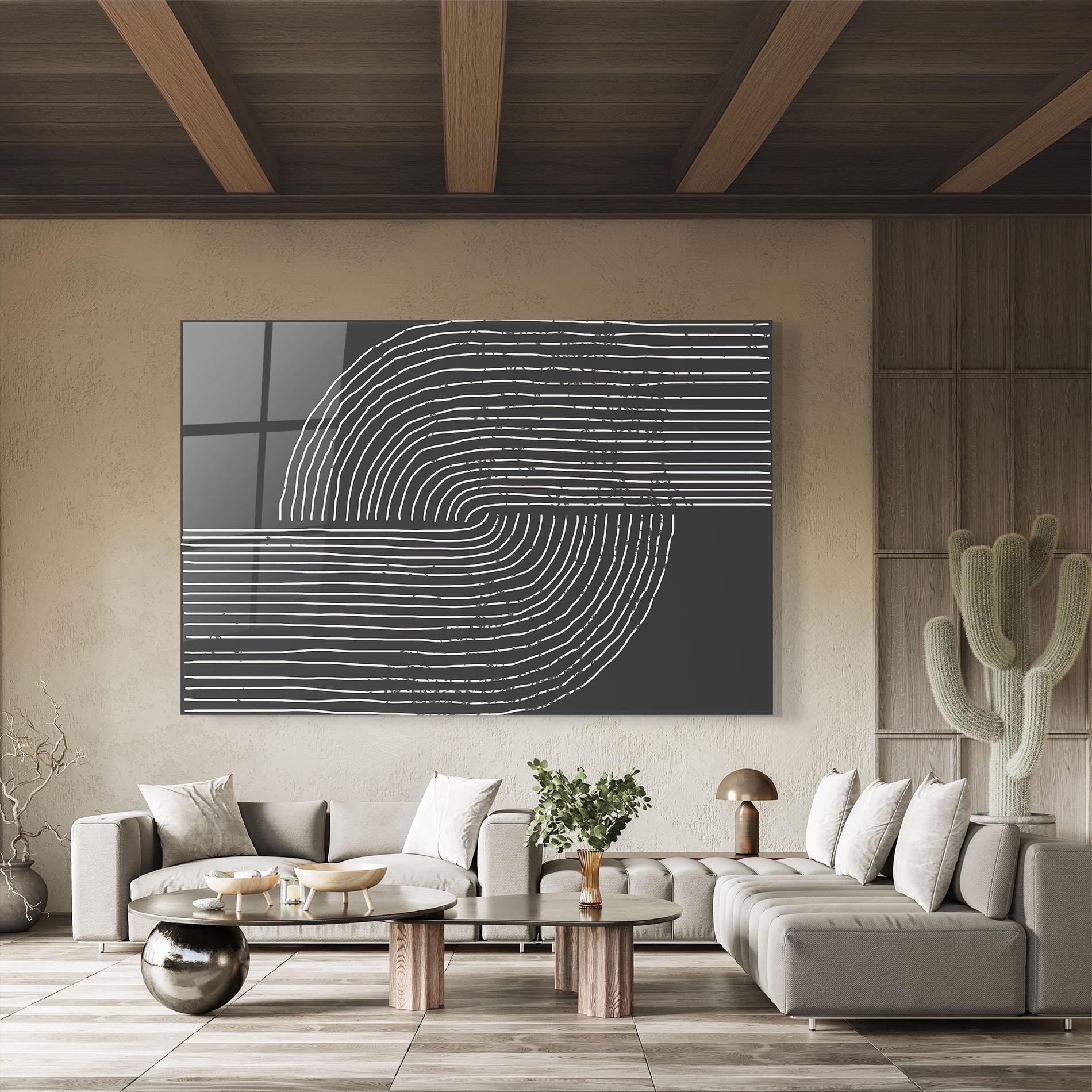 Glasbild Minimalist Circle mockup 8