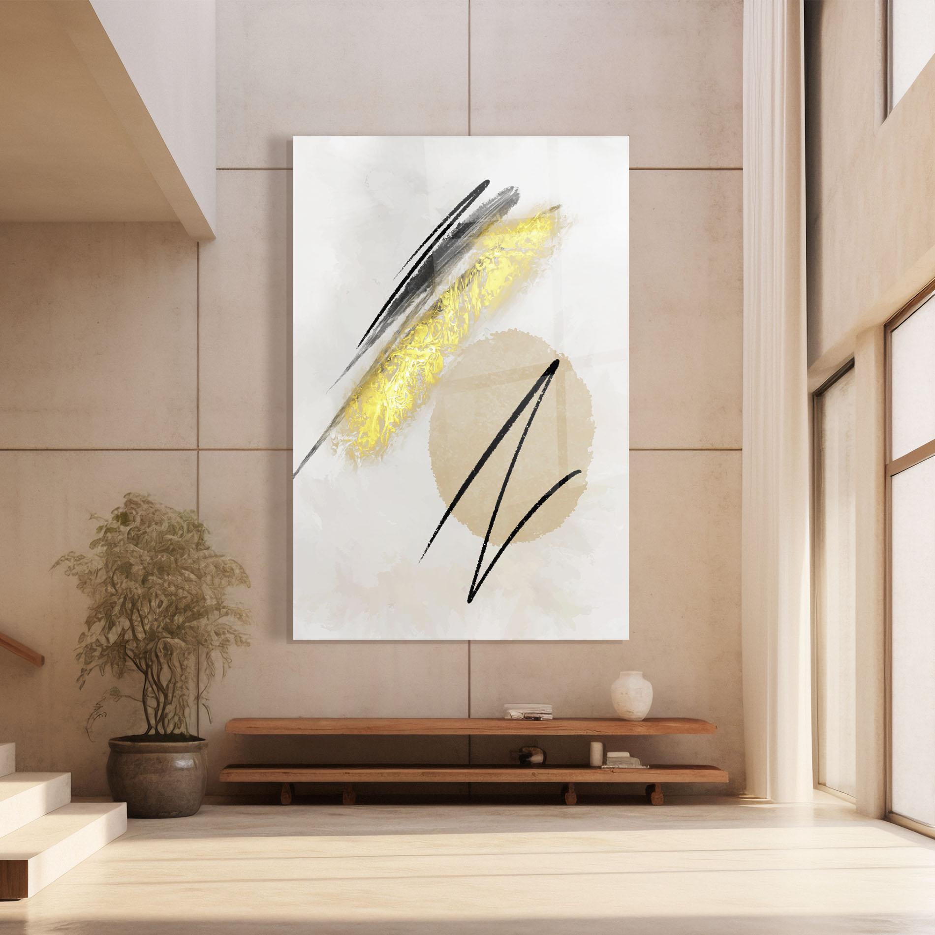 Glasbild Gold Brush mockup 8