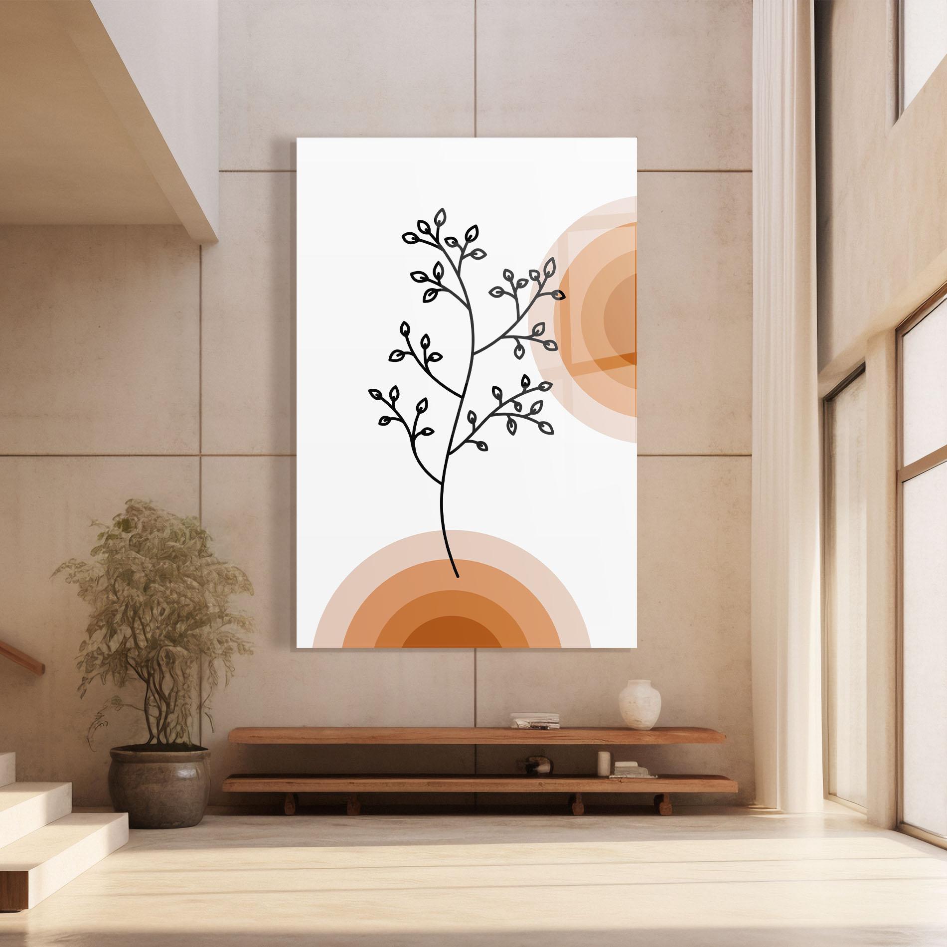 Glasbild Plant Orange Circle mockup 8