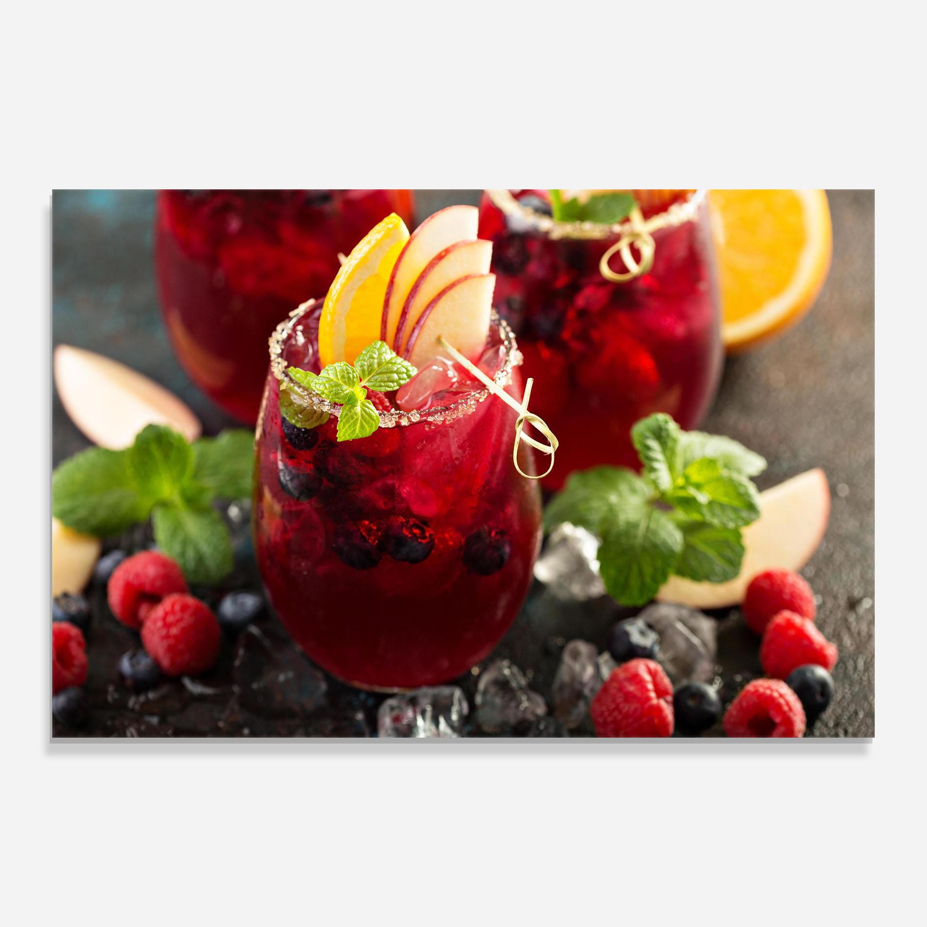 Glasbild Berry Drink mockup 0