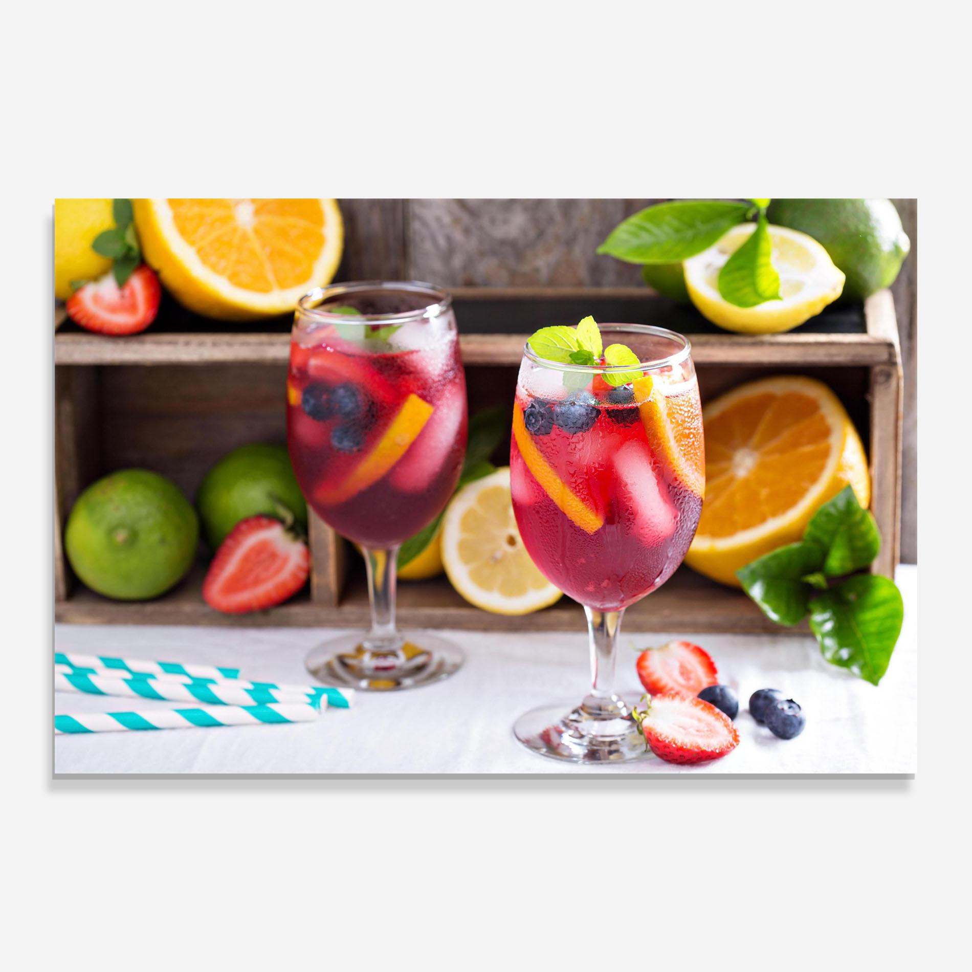 Glasbild Colorful Summer Drink mockup 0