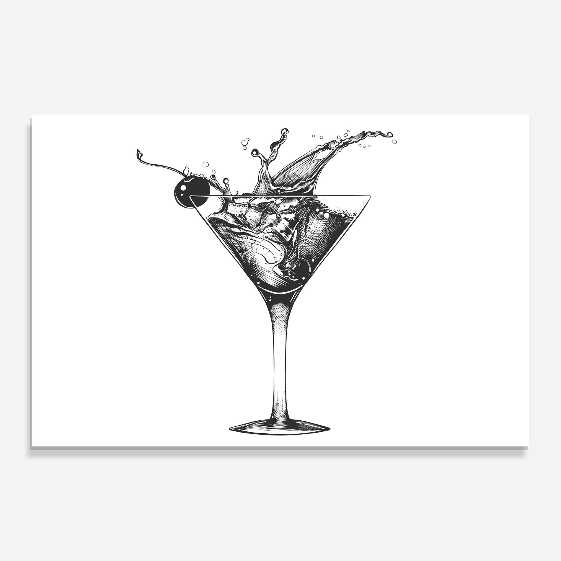 Glasbild Drink Splash mockup 0