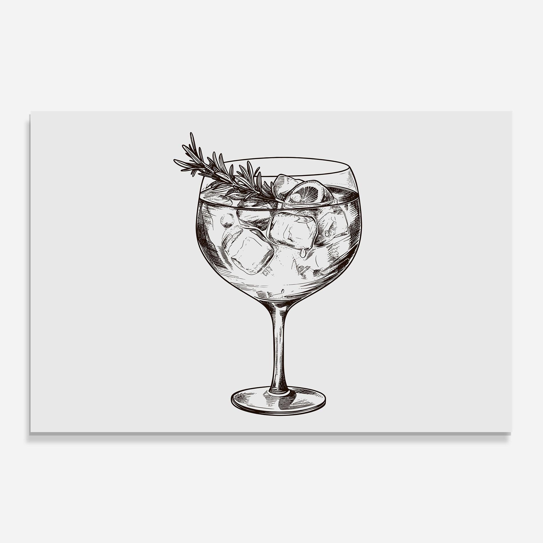 Glasbild Gintonic mockup 0