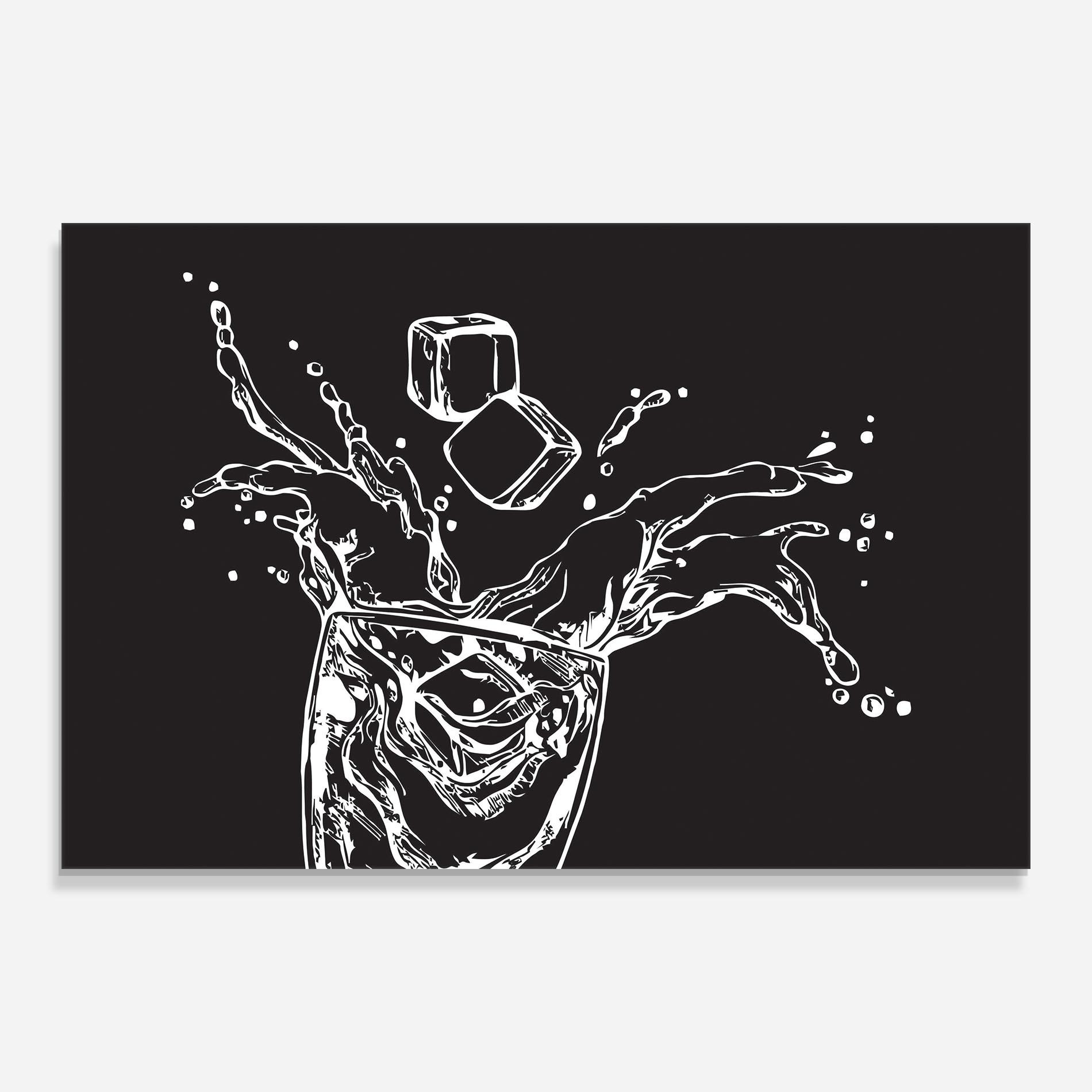 Glasbild Ice Splash Drink mockup 0