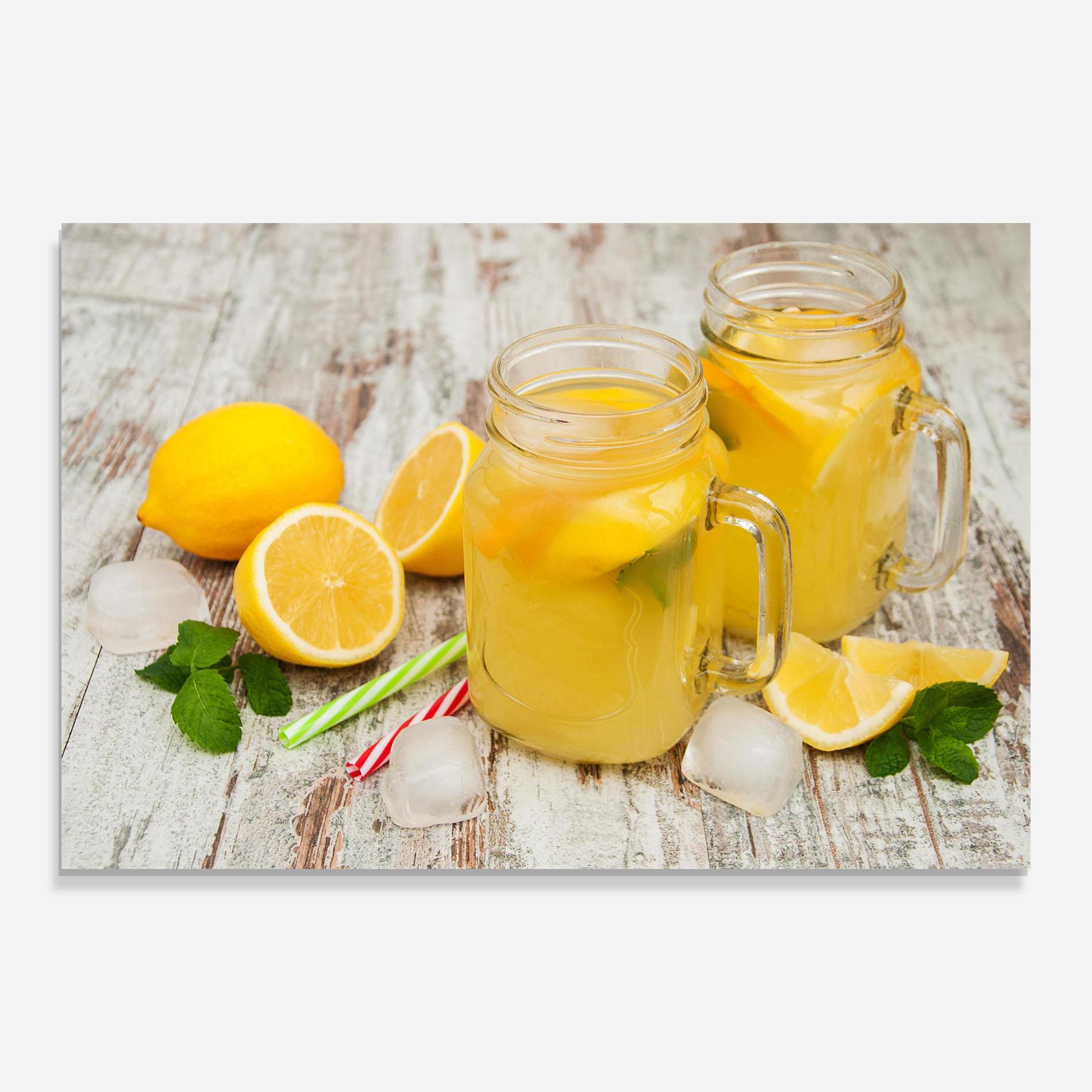 Glasbild Jars With Lemonade mockup 0