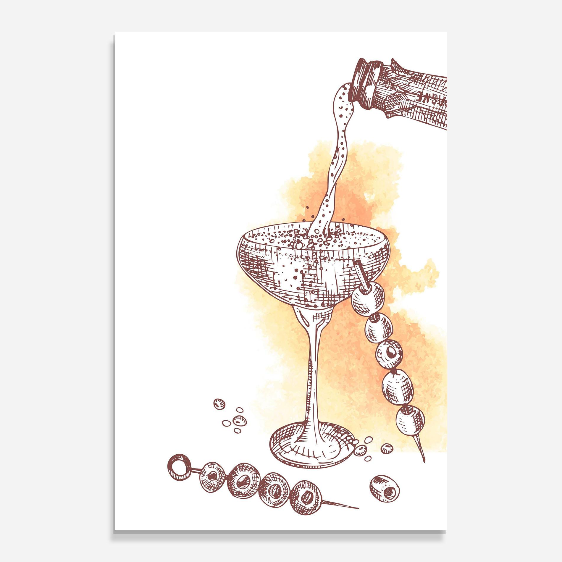 Glasbild Cocktail mockup 0