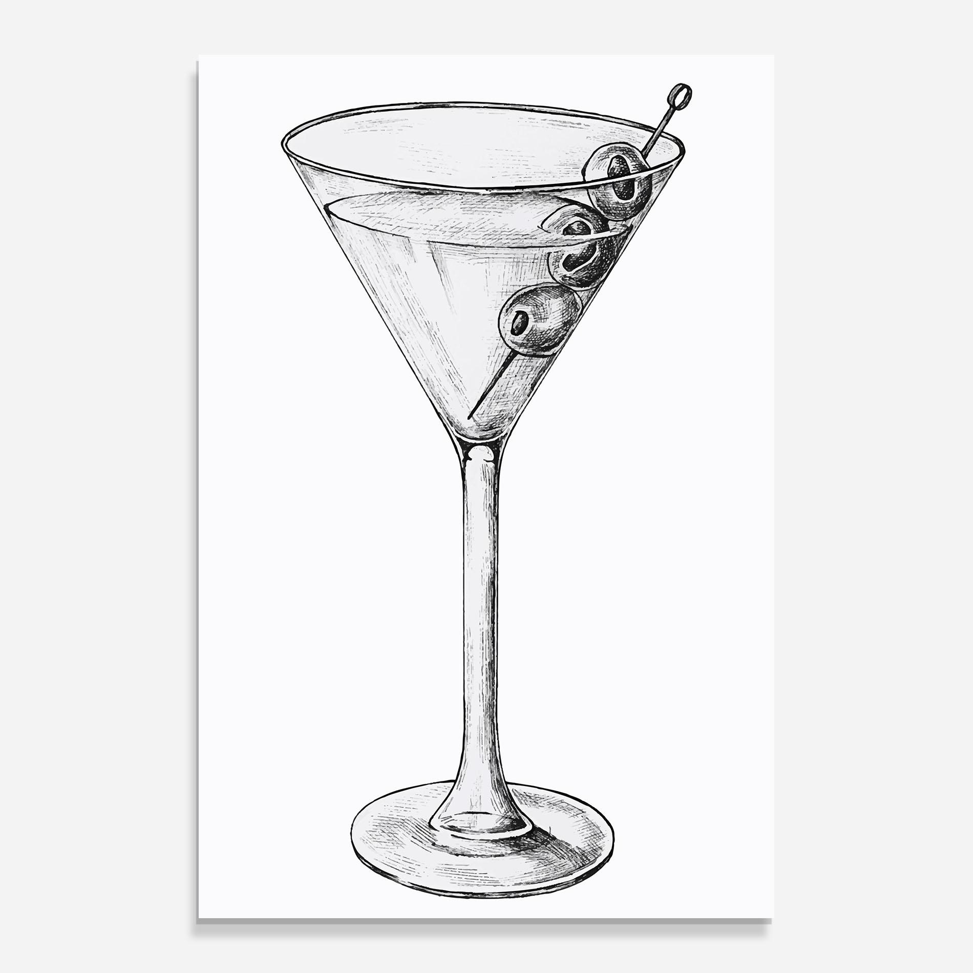 Glasbild Hand Drawn Glass mockup 0